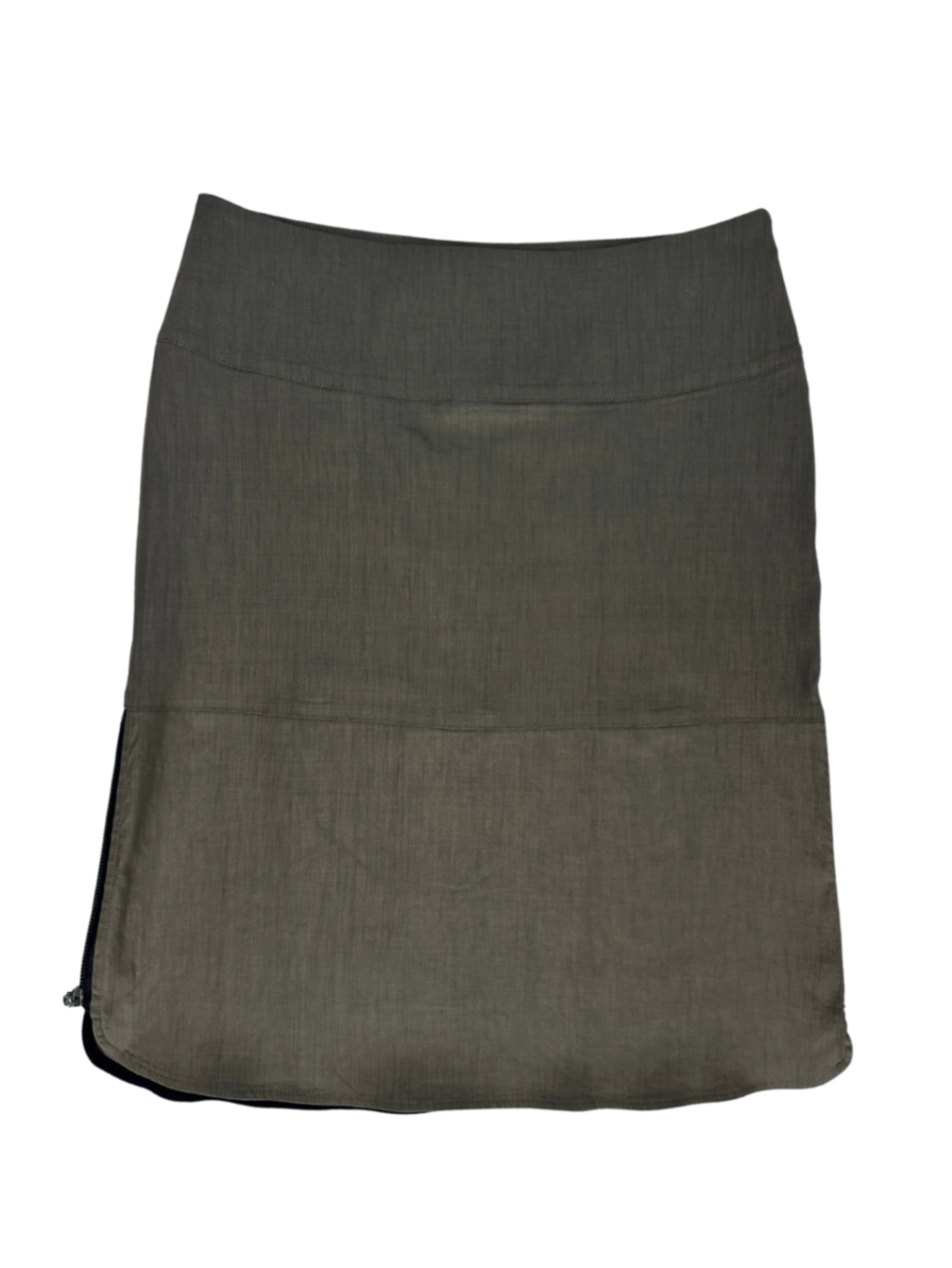 Stretch Linen Mini Skirt Grey / Size 2 (M)