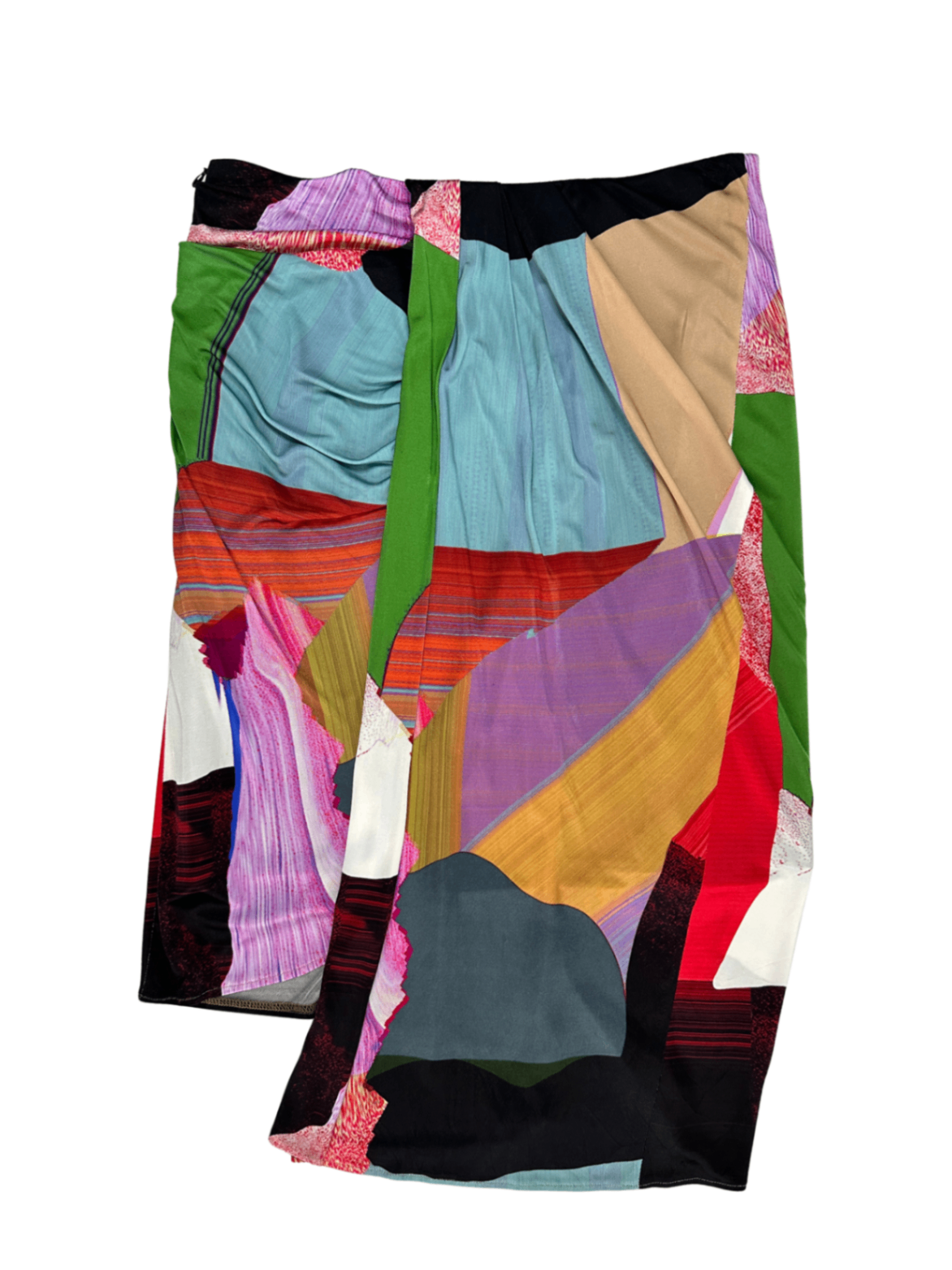 Body-Sculpting Draped Jersey Skirt Multi / Size 10