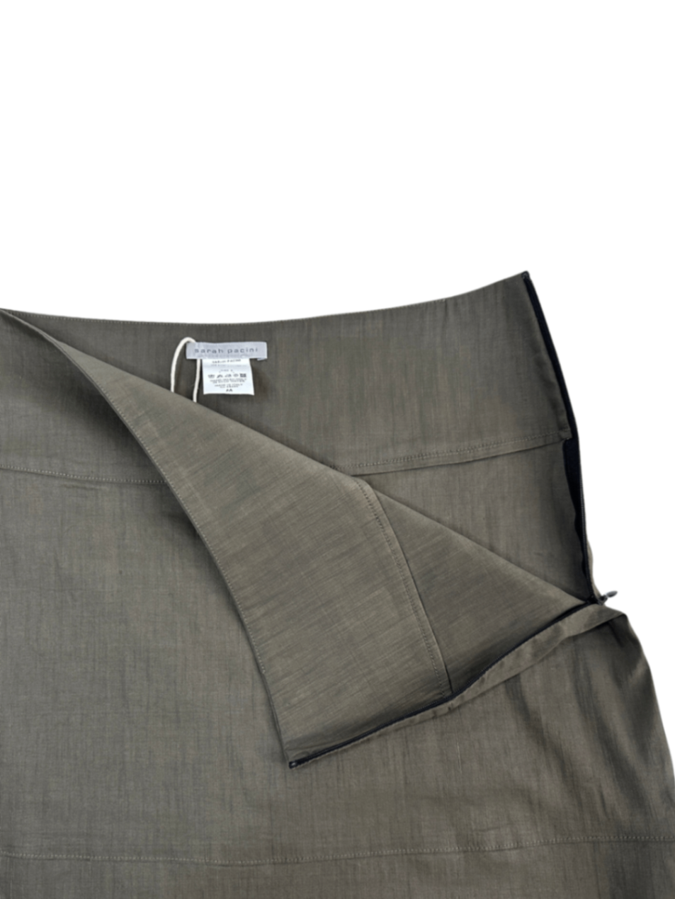 Stretch Linen Mini Skirt Grey / Size 2 (M)