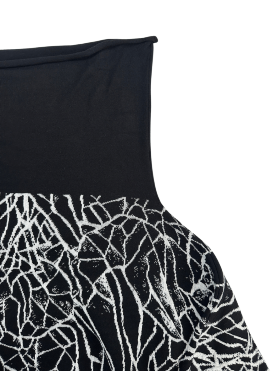 Geometric Knit Skirt Black/White / One Size