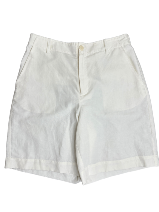 Gentina Linen Blend Shorts White / Size 38