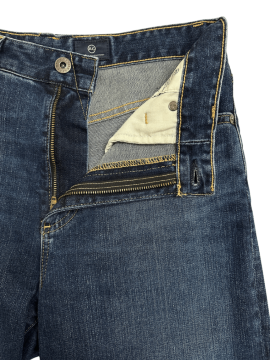 The Etta High Waisted Wide Leg Crop Denim Shorts / Size 28