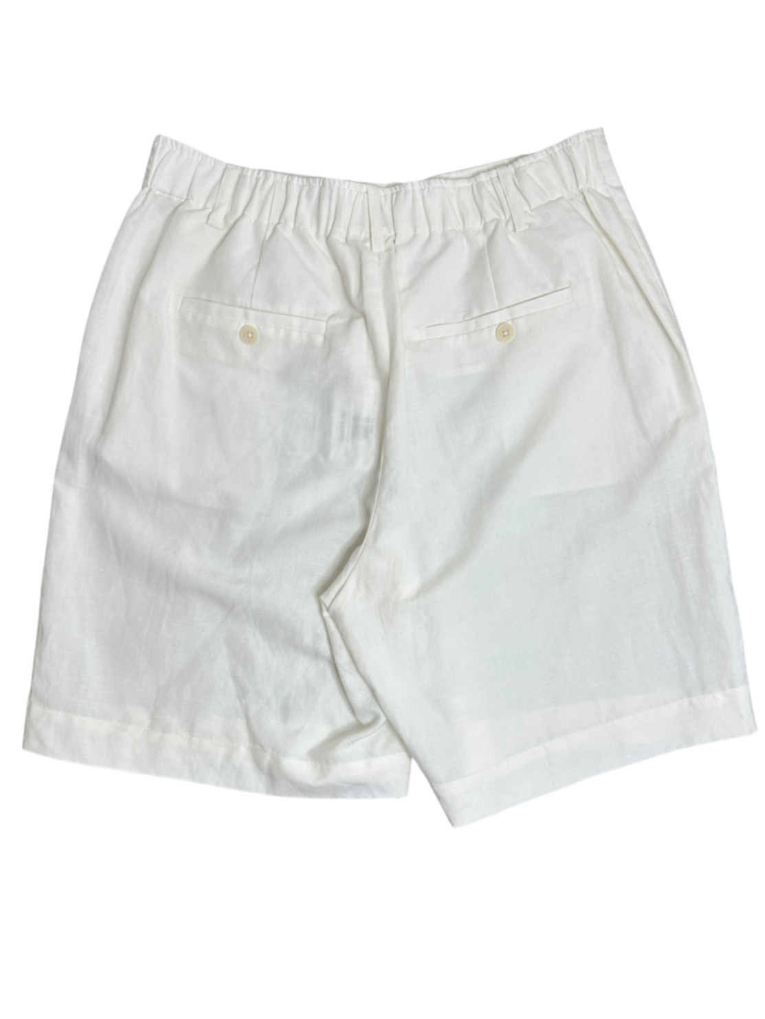 Gentina Linen Blend Shorts White / Size 38
