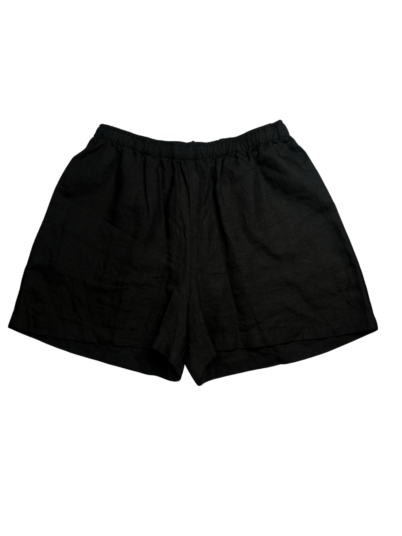 Organic Linen Shorts Deep Black / Size XS