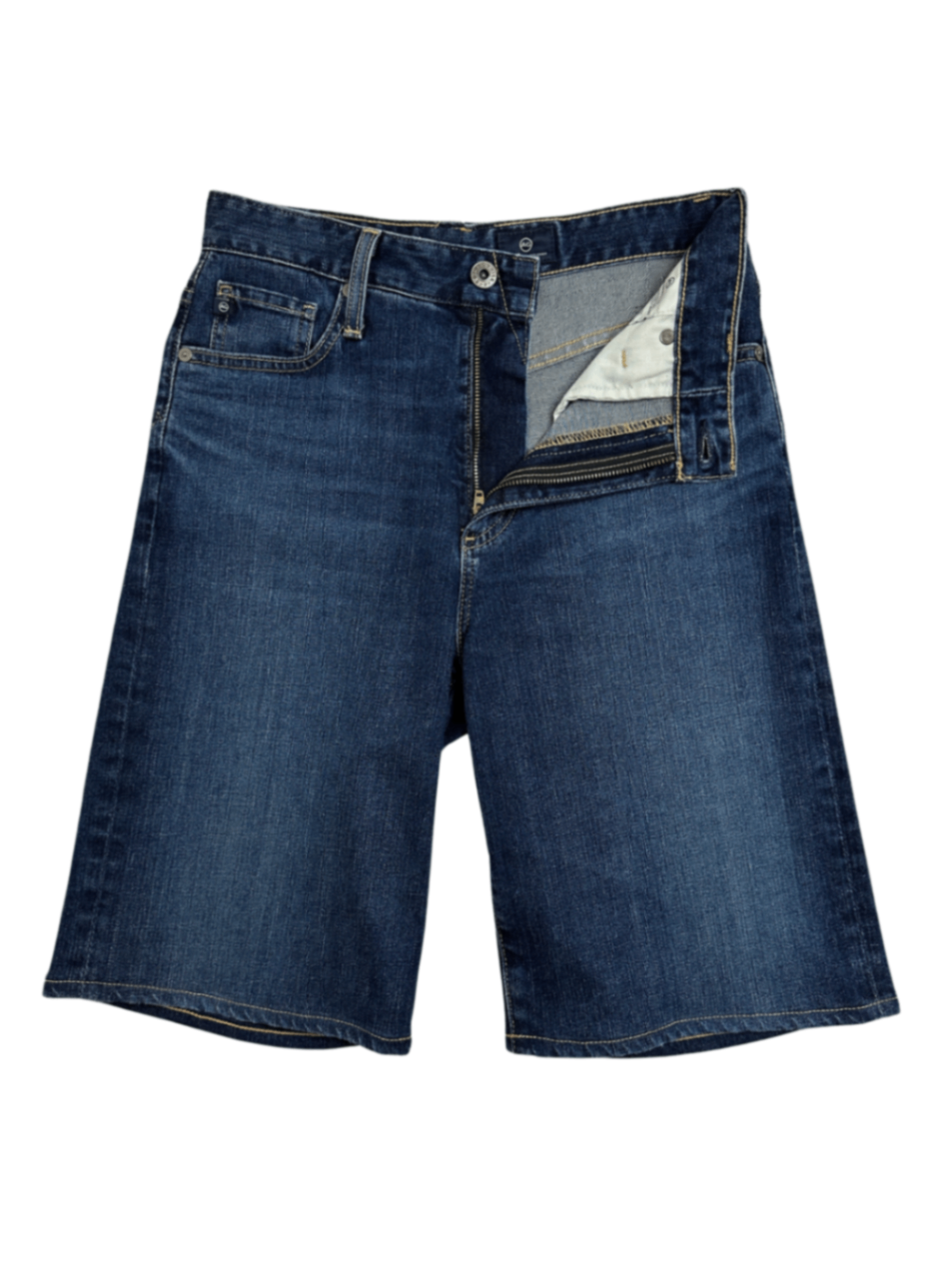 The Etta High Waisted Wide Leg Crop Denim Shorts / Size 28