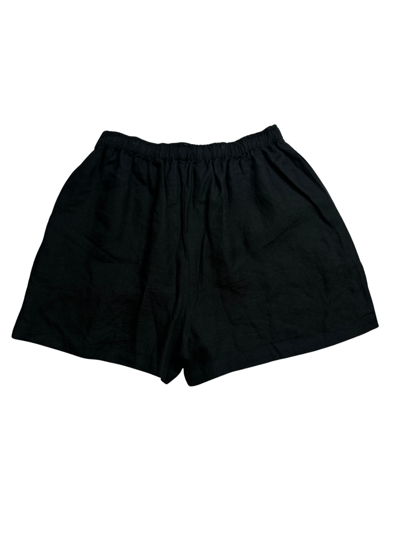 Organic Linen Shorts Deep Black / Size XS