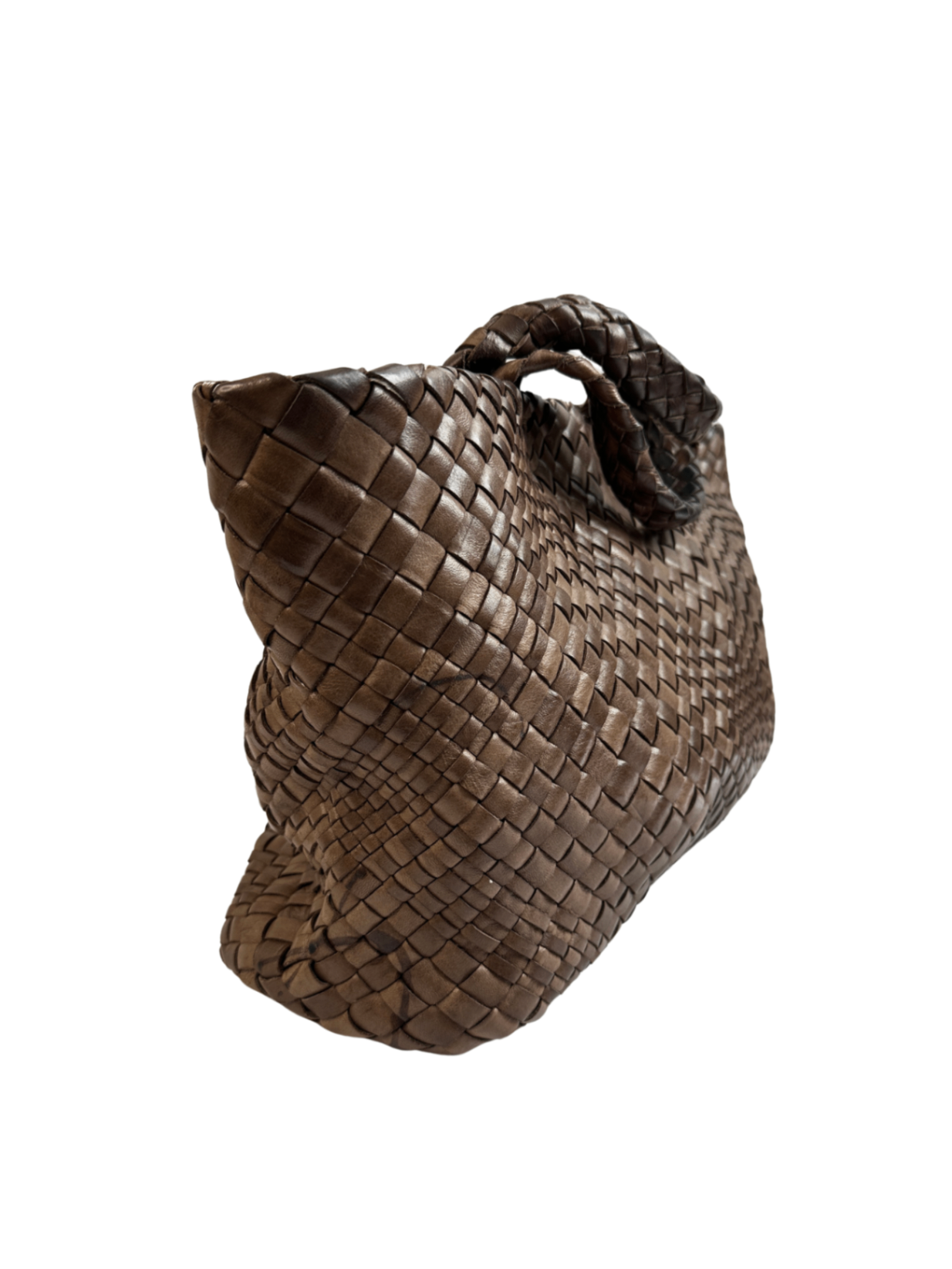 Woven Leather Hobo Bag