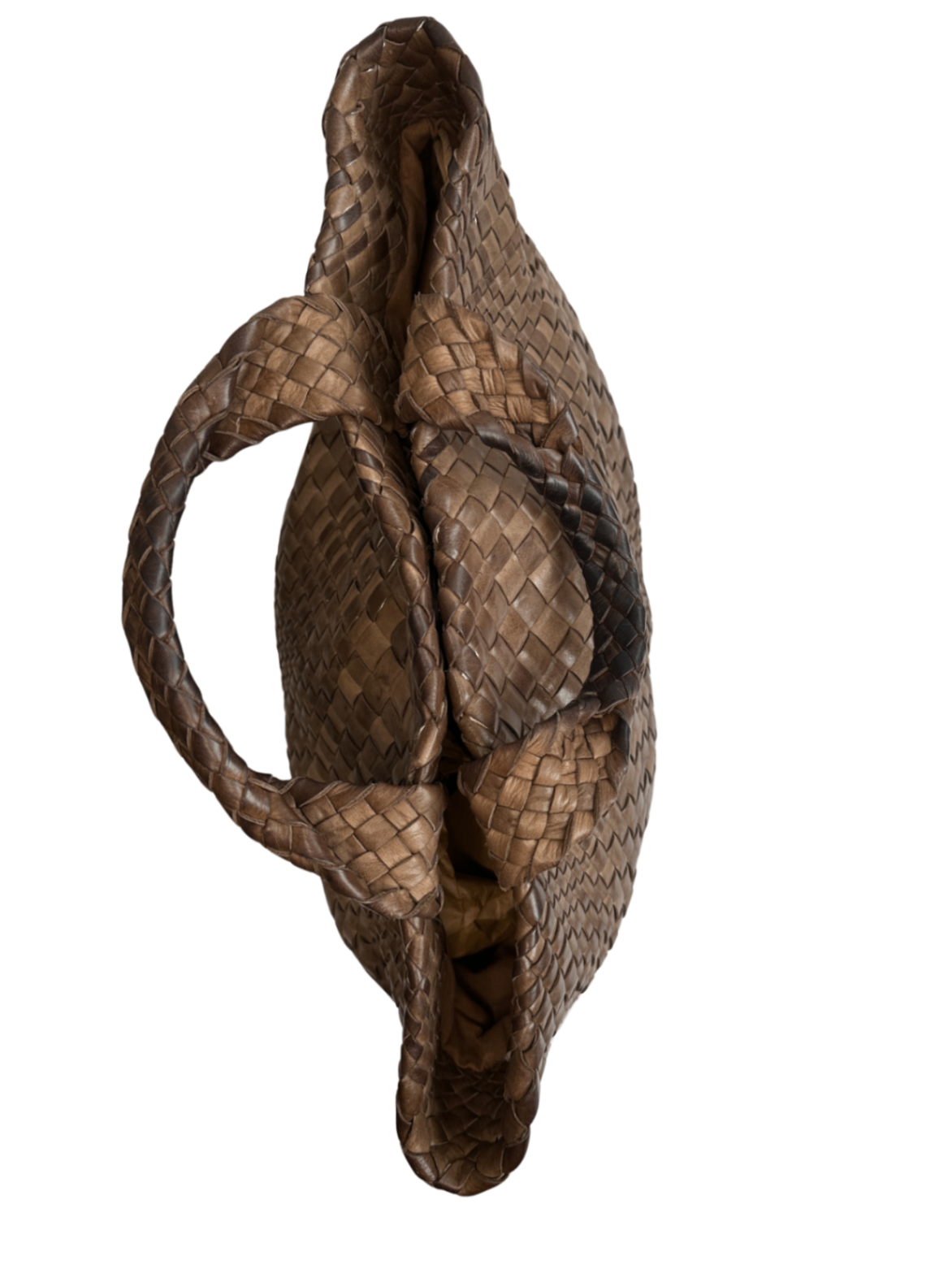 Woven Leather Hobo Bag