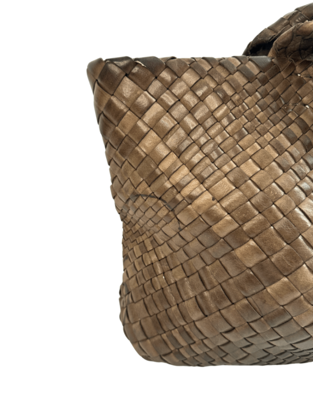 Woven Leather Hobo Bag