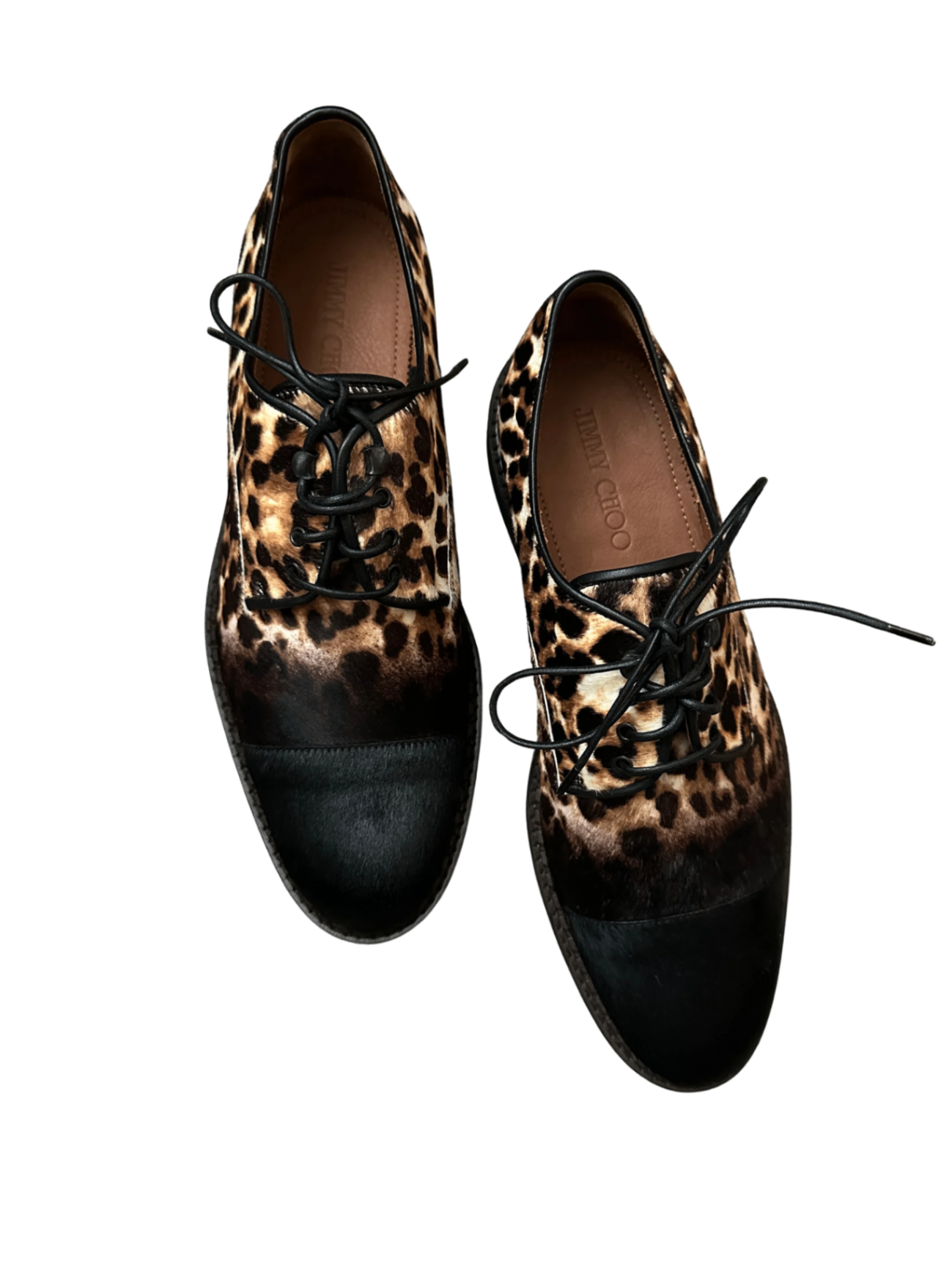 Leopard Print Lace Up Shoe / Size 43.5