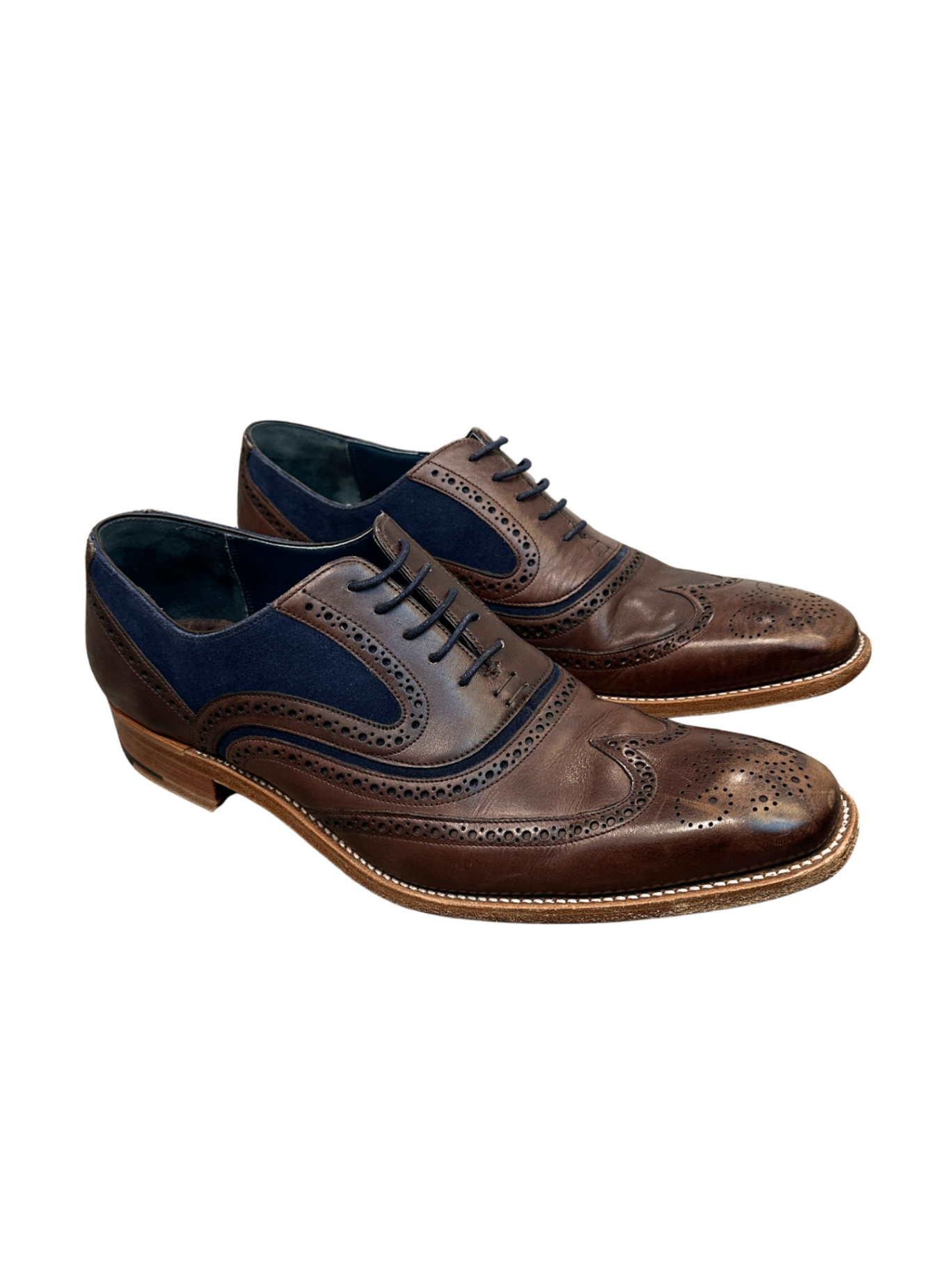 McClean Rosewood Calf Navy Suede Shoe / Size 10