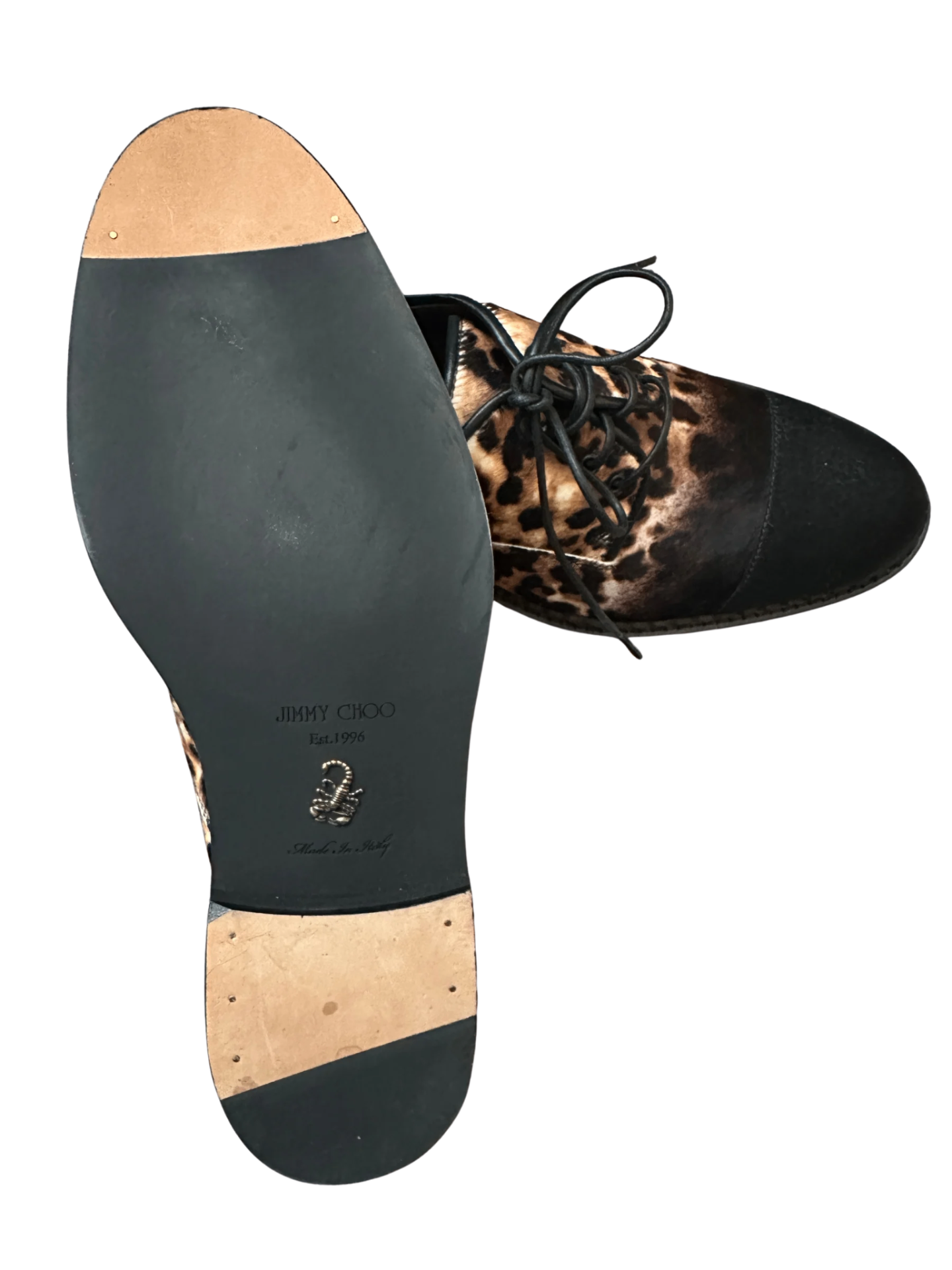 Leopard Print Lace Up Shoe / Size 43.5