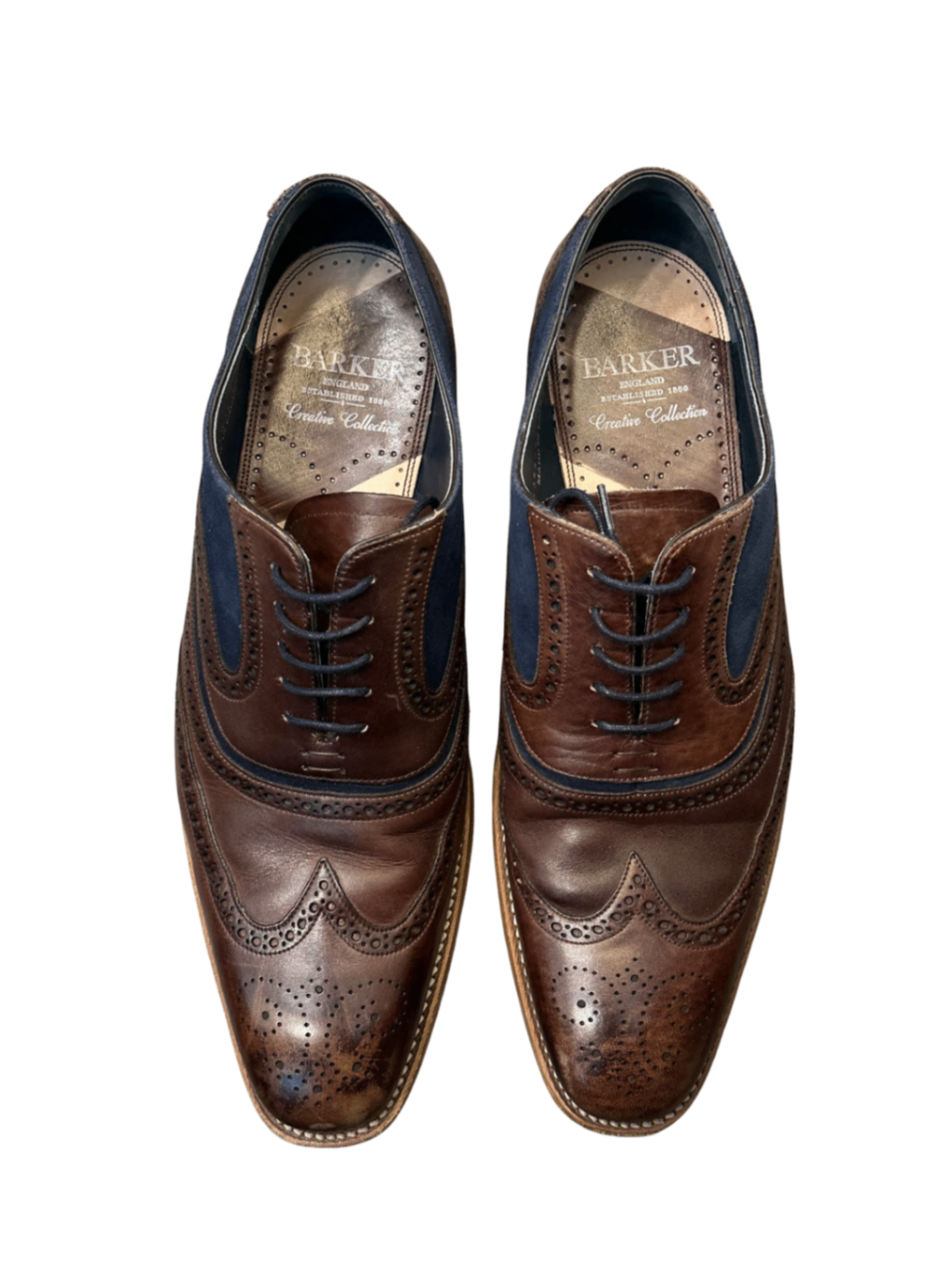 McClean Rosewood Calf Navy Suede Shoe / Size 10