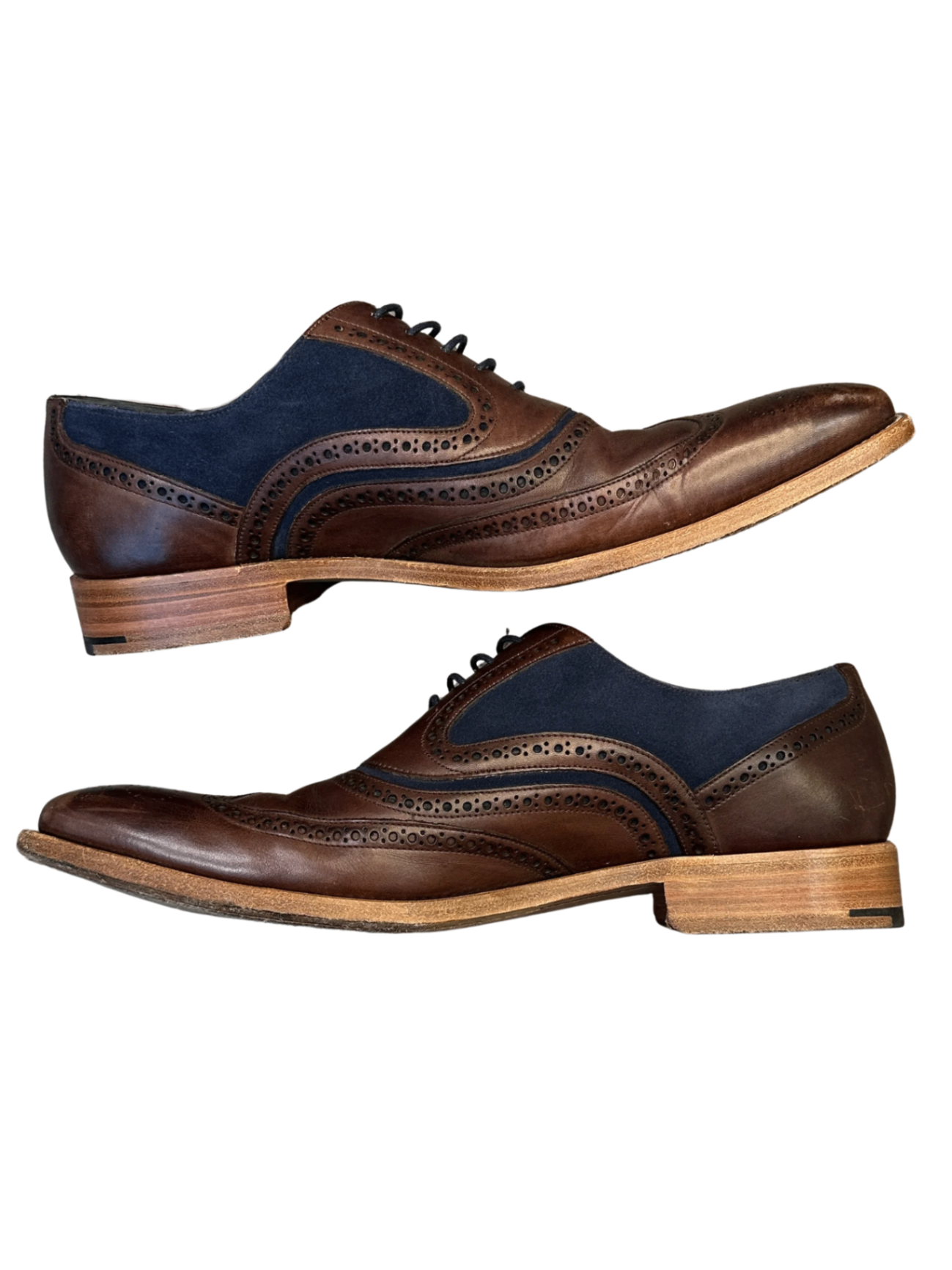 McClean Rosewood Calf Navy Suede Shoe / Size 10