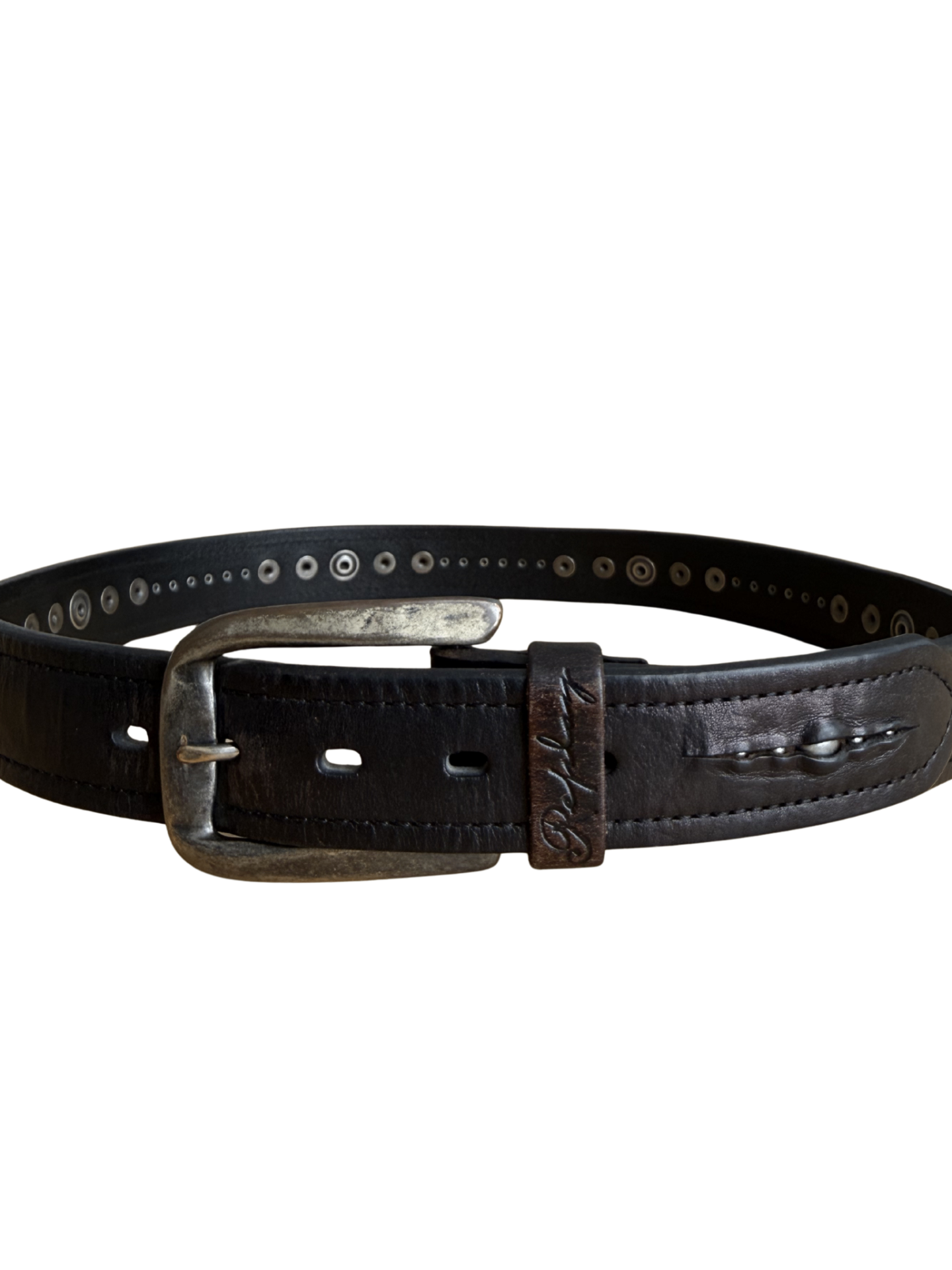 Peekaboo Studded Leather Belt / 90cm