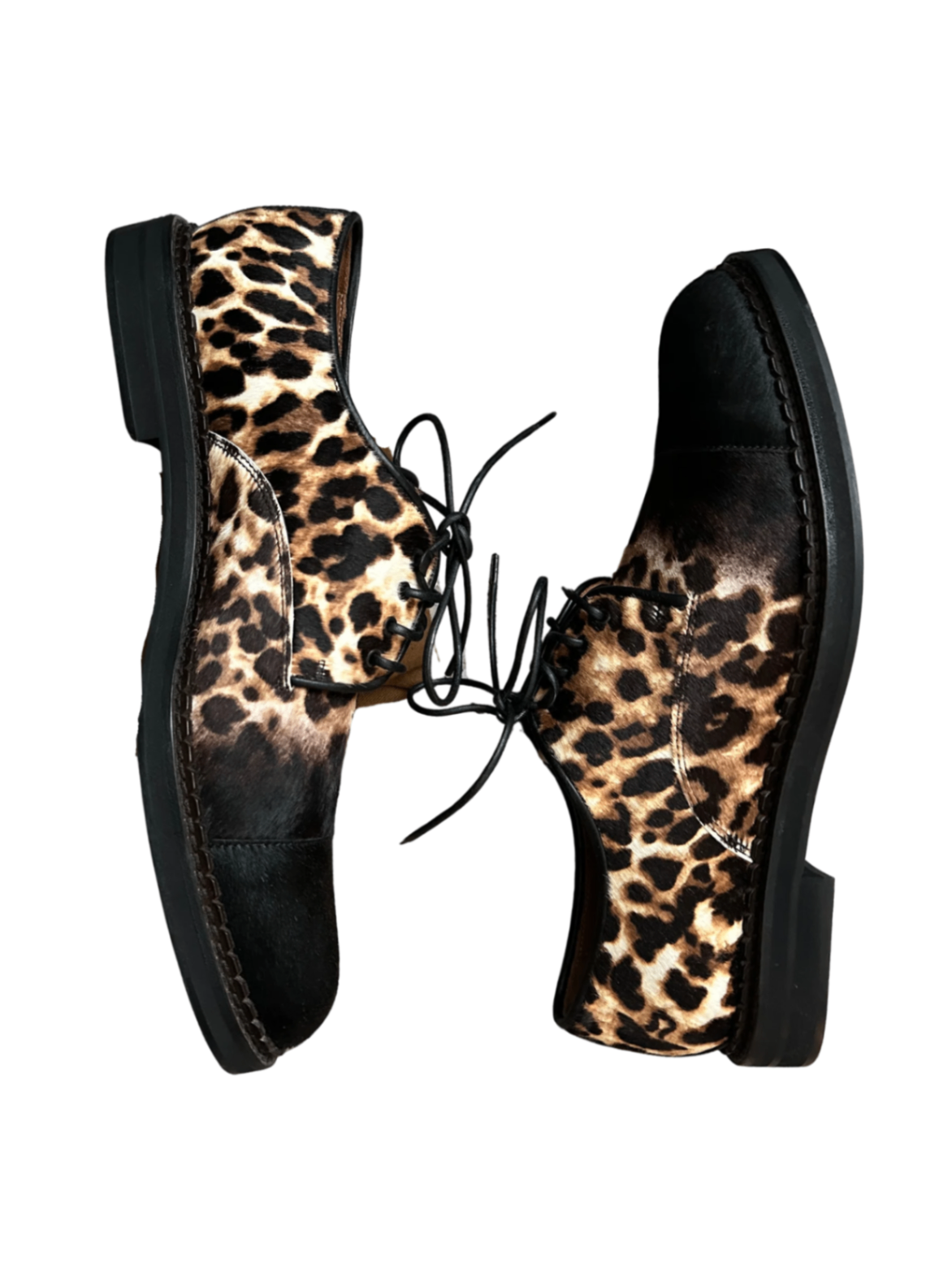 Leopard Print Lace Up Shoe / Size 43.5