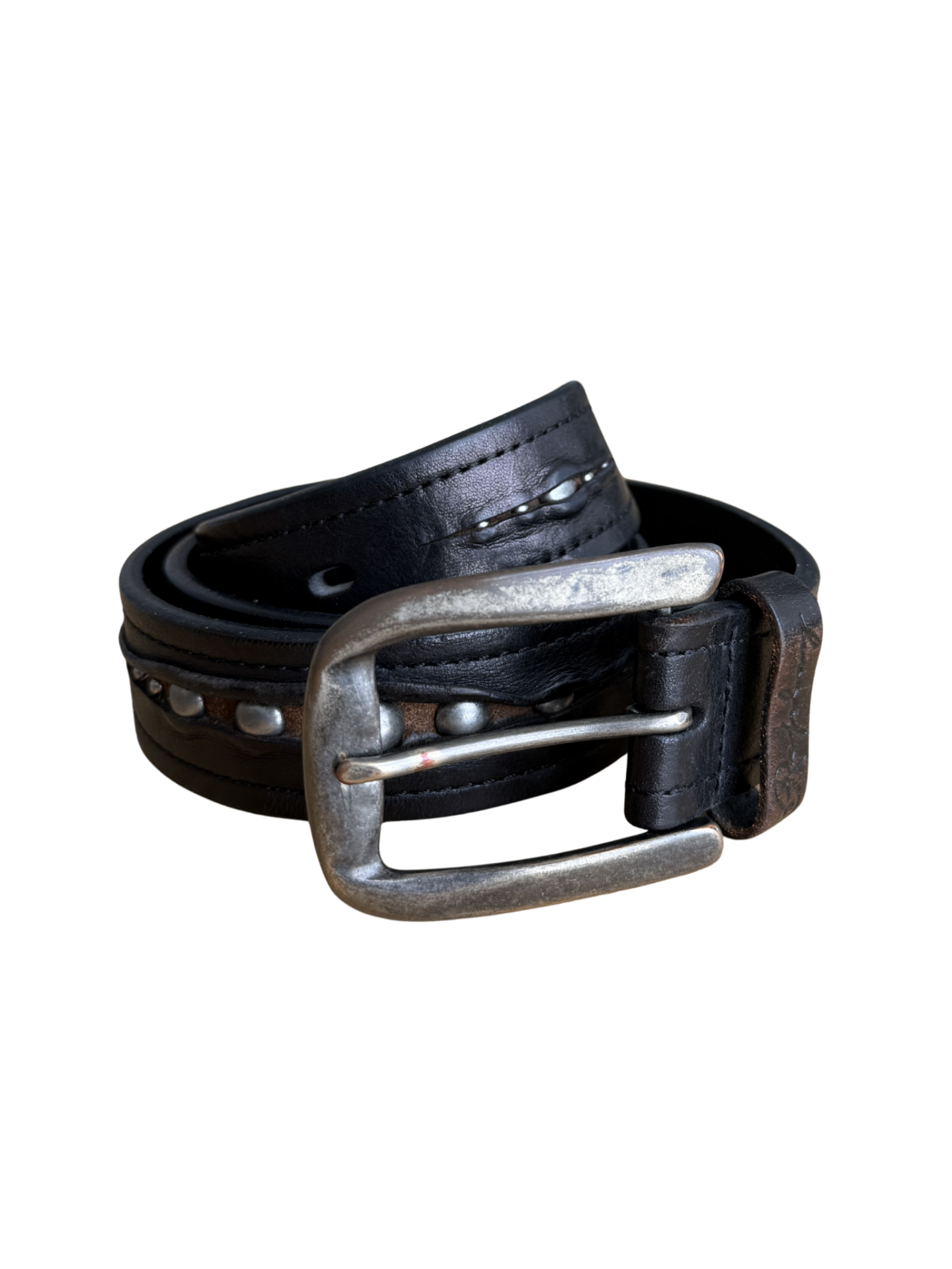 Peekaboo Studded Leather Belt / 90cm