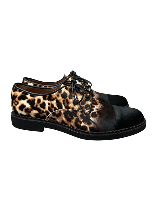 Leopard Print Lace Up Shoe / Size 43.5