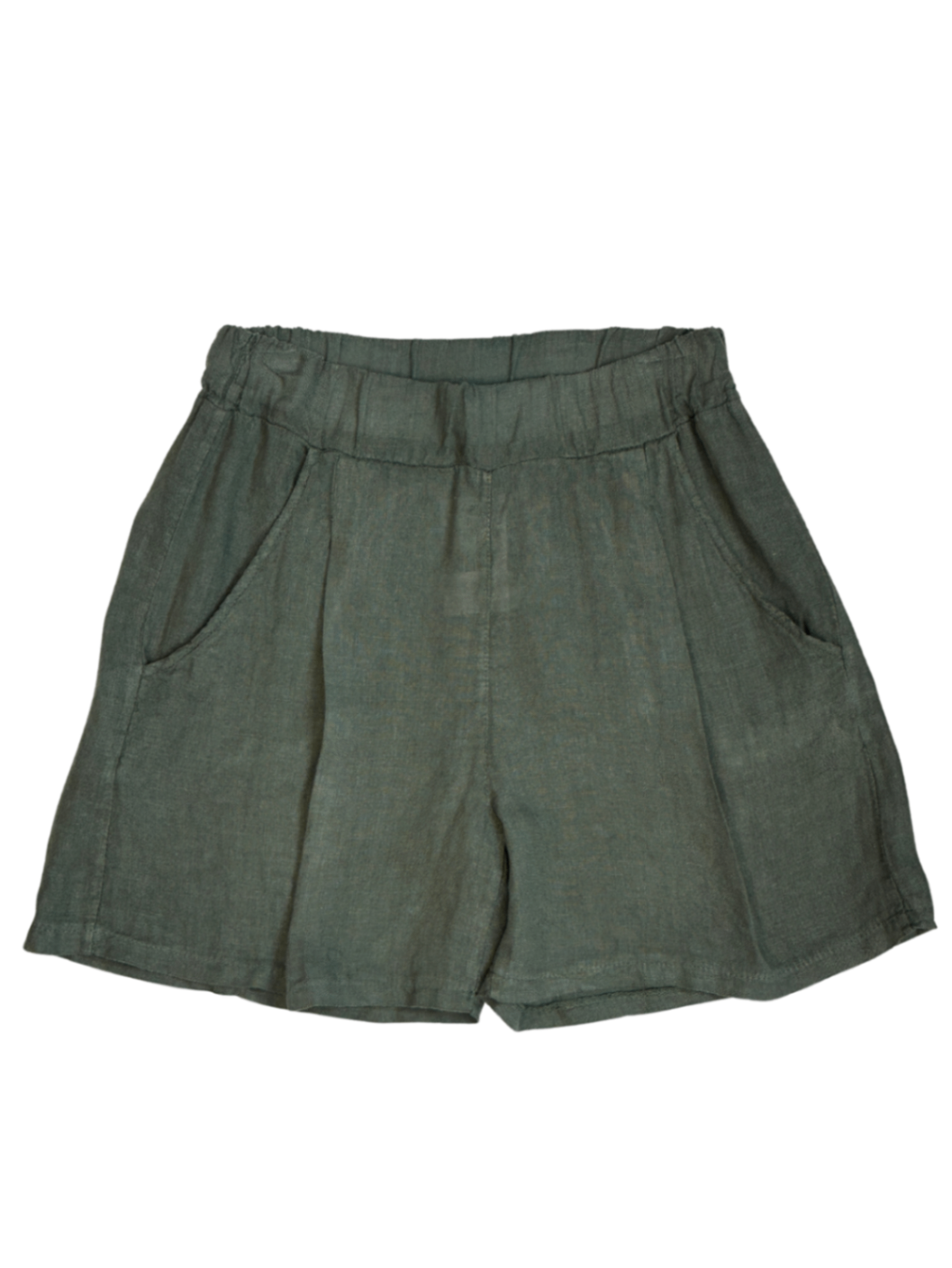 Linen Shorts Green / Size XS