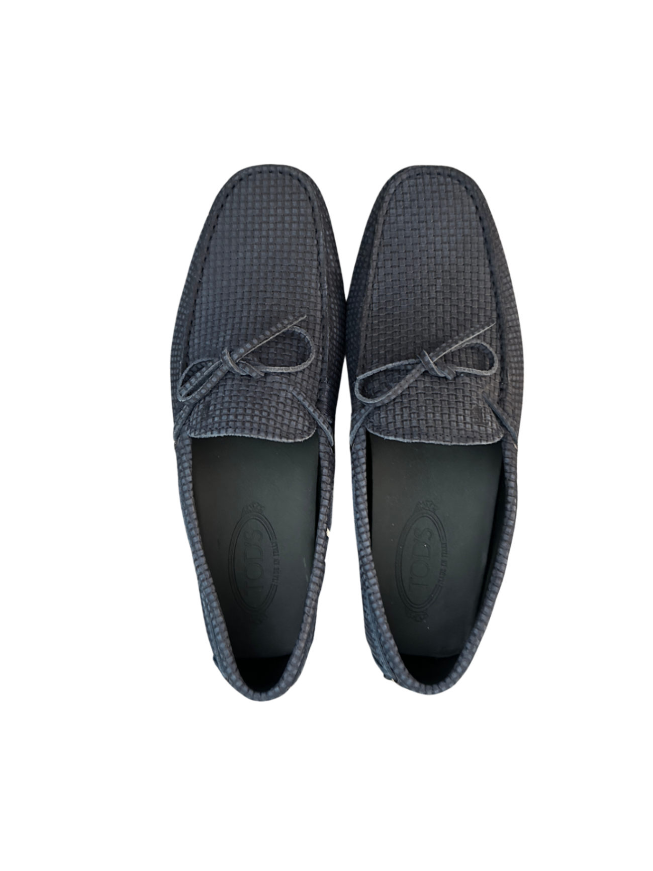 Gommino Driving Loafer Navy Woven Leather / Size 8.5M