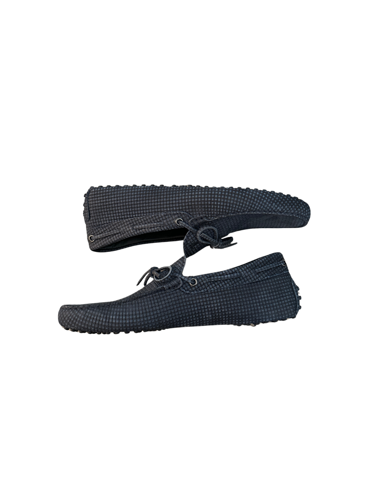 Gommino Driving Loafer Navy Woven Leather / Size 8.5M