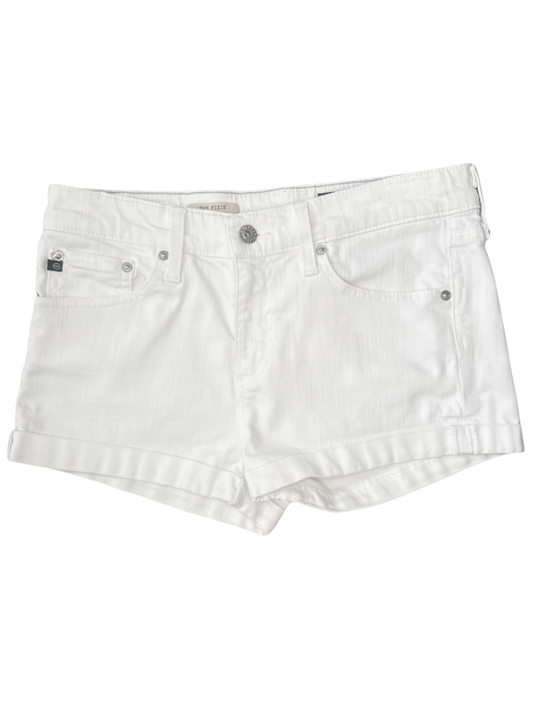 The Pixie Roll-Up Short White / Size 28