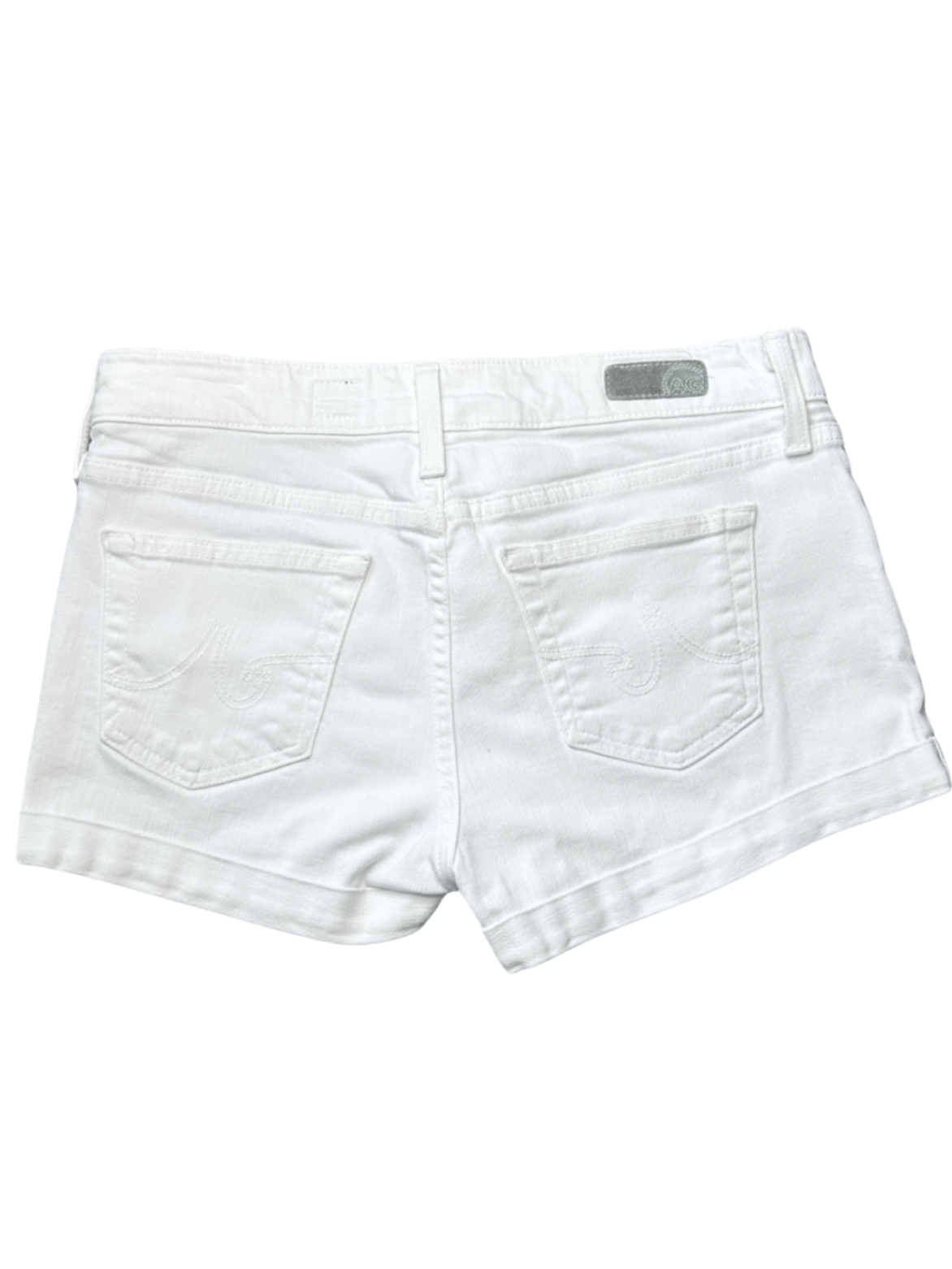 The Pixie Roll-Up Short White / Size 28