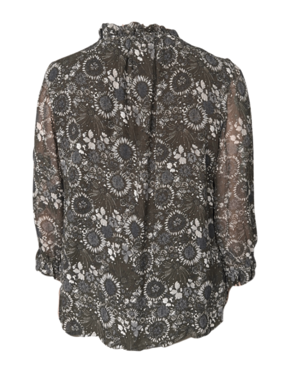 Tosca Blouse Grey Floral / Size 36