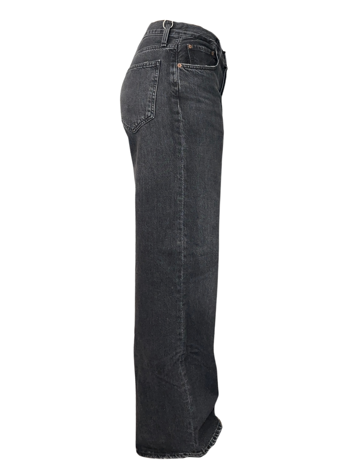 Low Slung Baggy Jean Washed Black / Size 26
