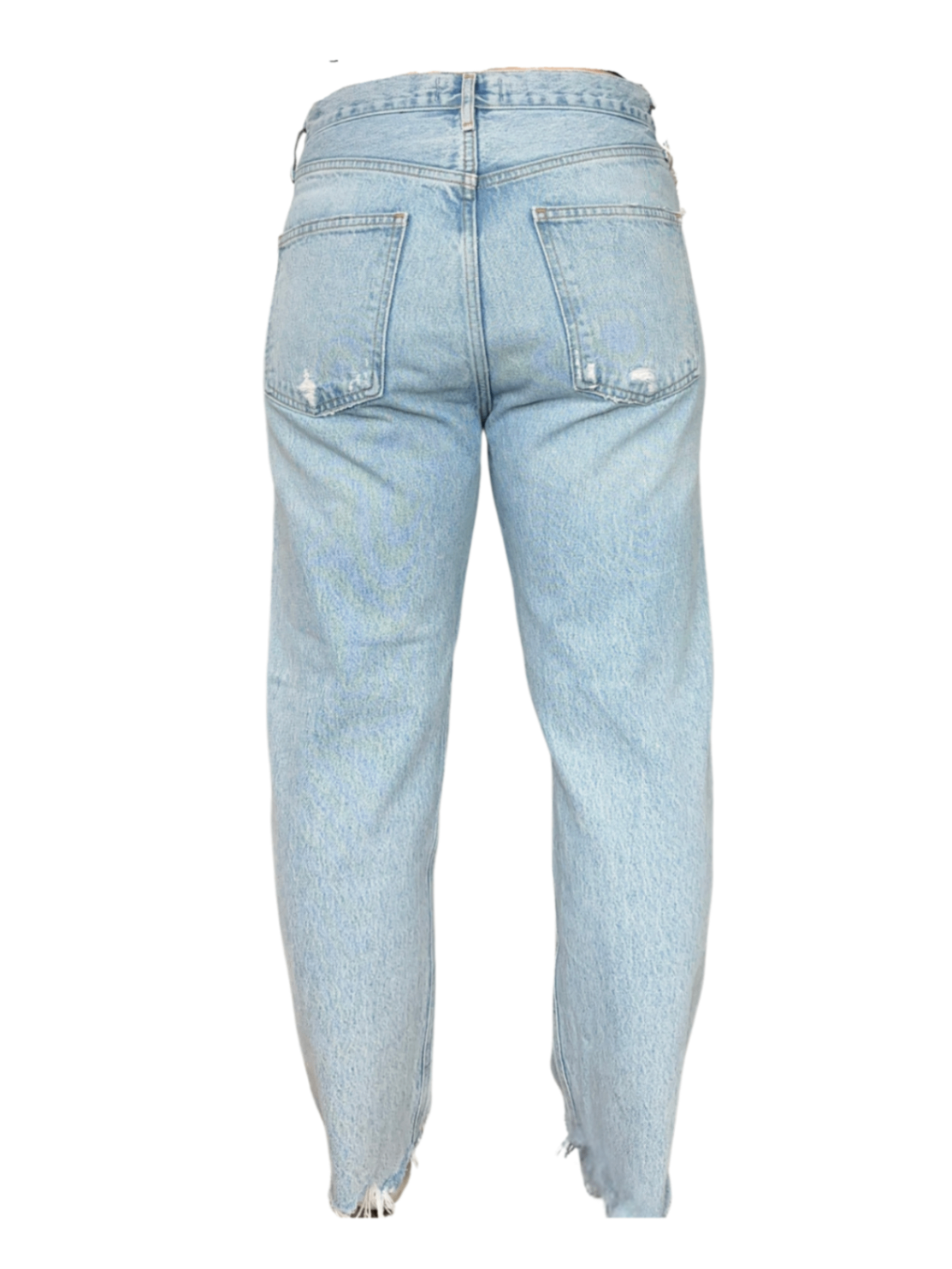 90's Crop Jean Distressed Light Wash / Size 27