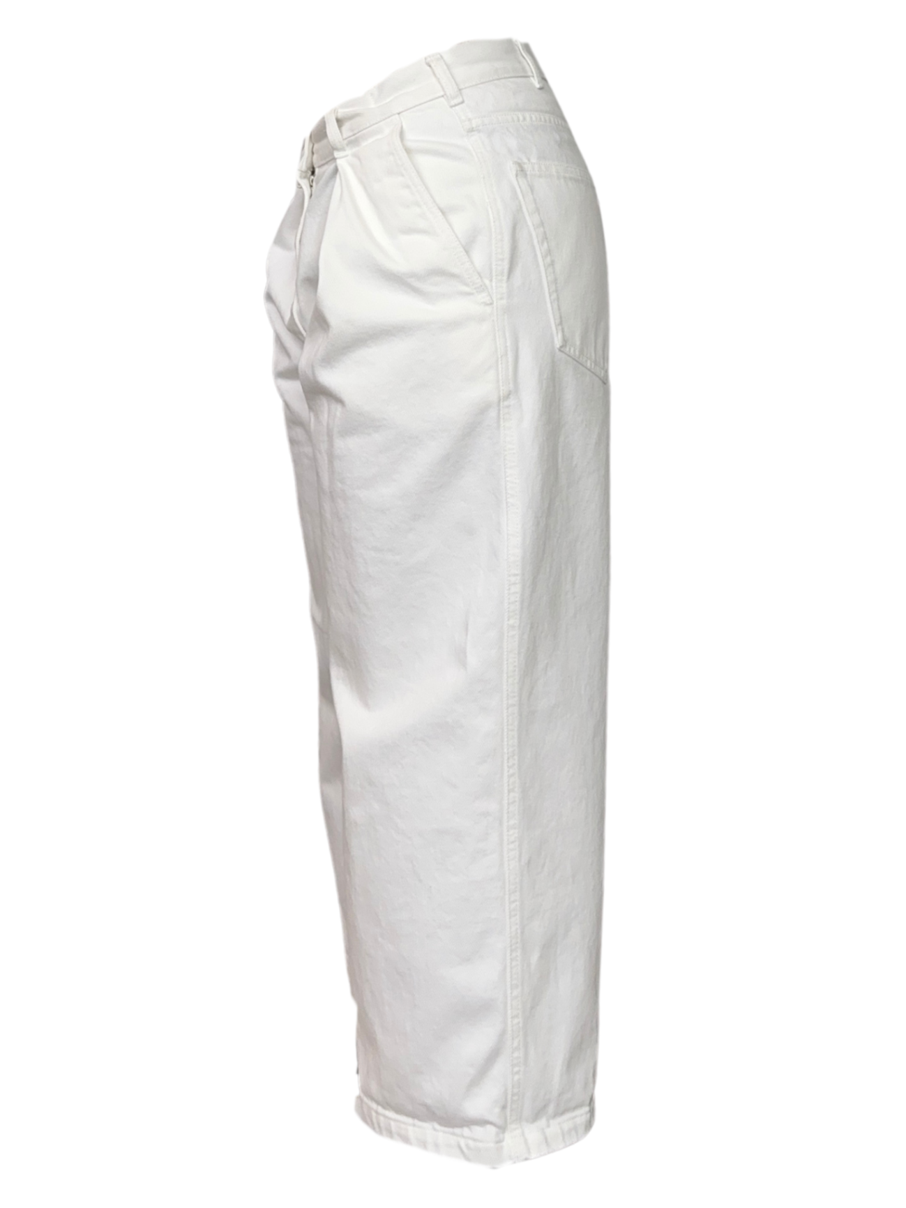 High Rise Pleat Jean White / Size 36