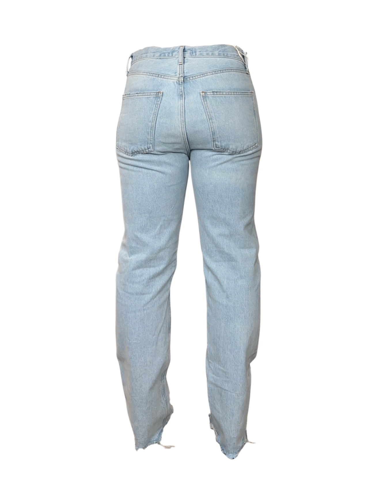 90's Pinch Waist Raw Hem / Size 28