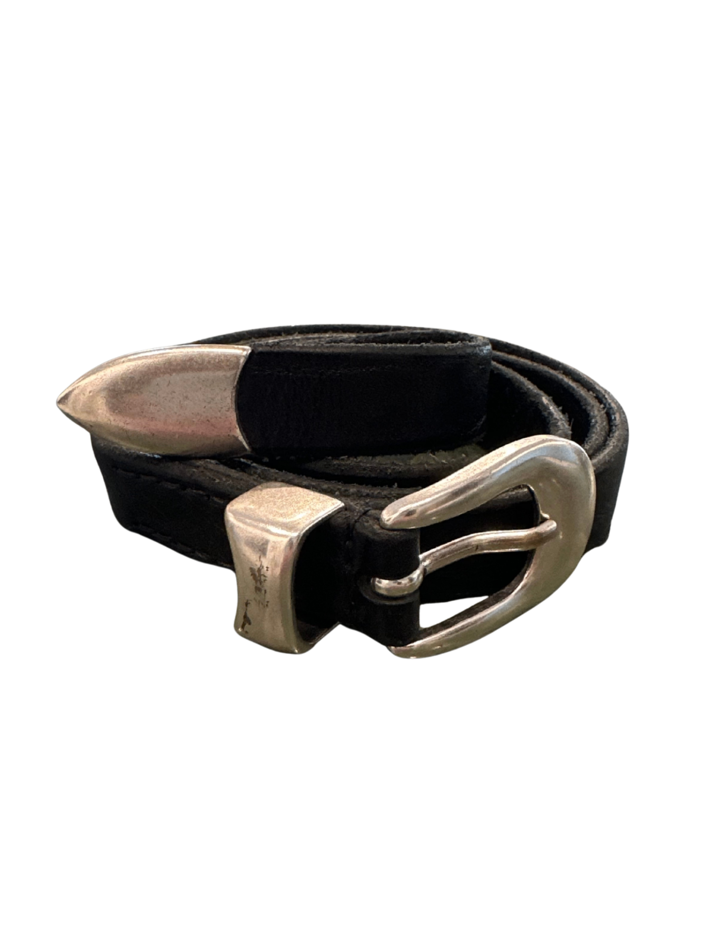 Classic Silver Belt Black / 90cm