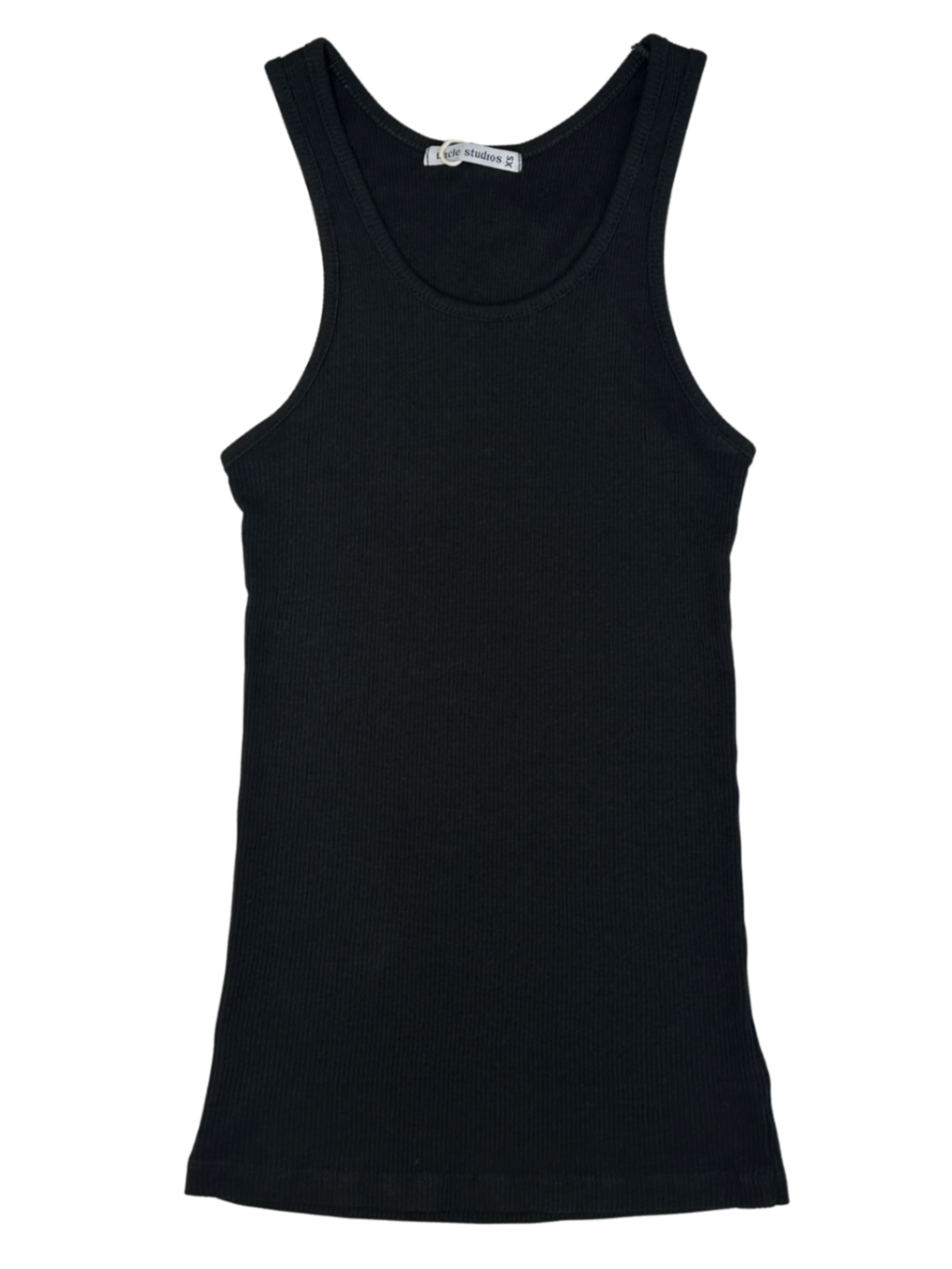 Ribbed Tank Top Black / Size XS