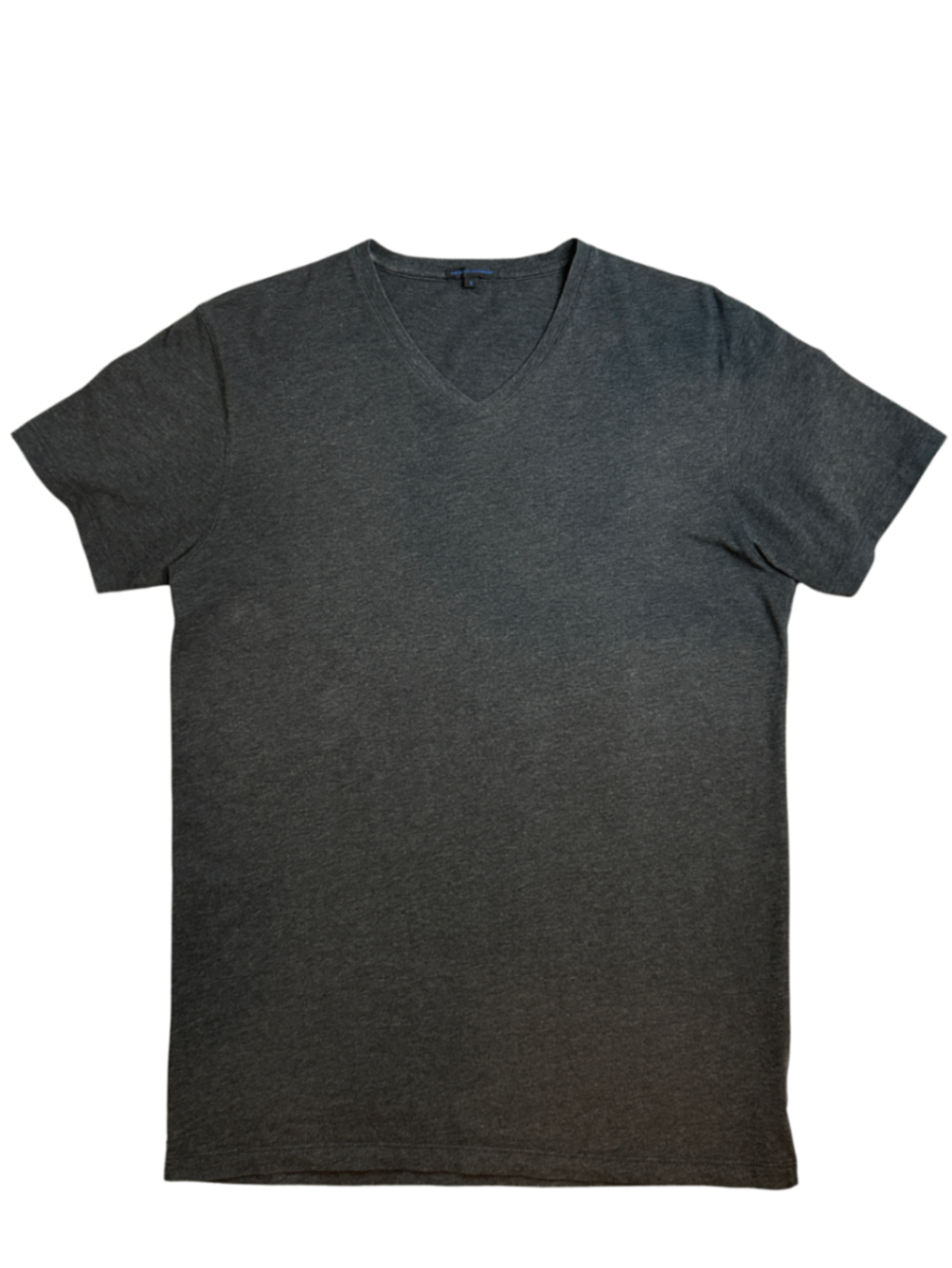 Pima Cotton V-Neck T-Shirt Grey / Size S