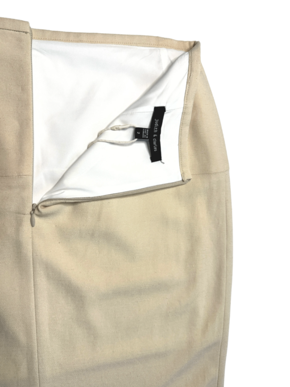 Asymmetric Linen Blend Skirt / Size 2