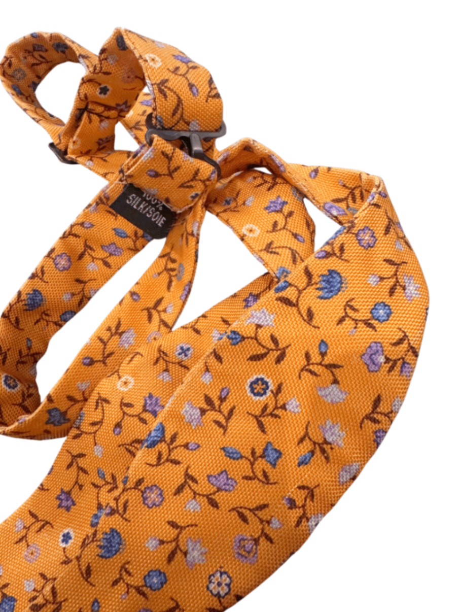Honey Floral Silk Bowtie / One Size