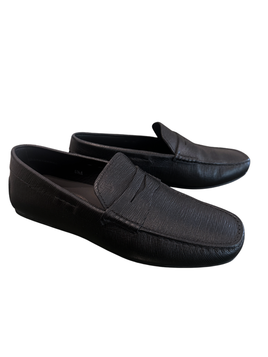 City Black Leather Loafers / Size 8M