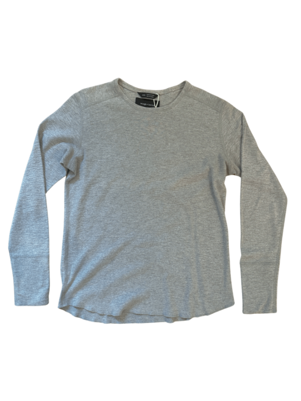 Long Sleeve Slub Shirt Heather Grey / Size M