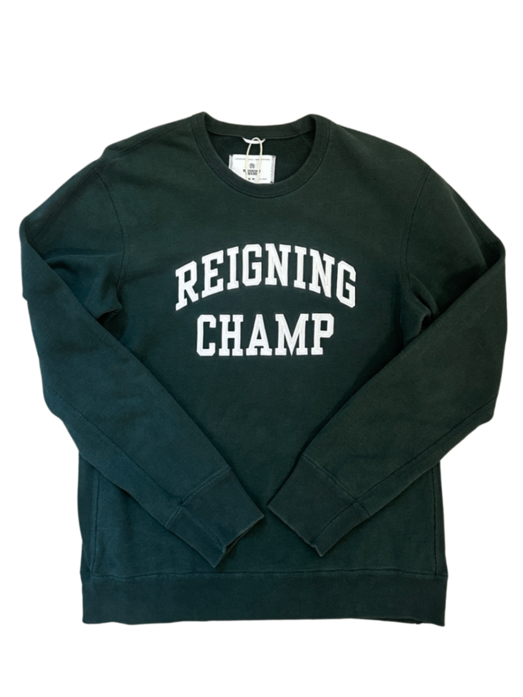 Logo Cotton Crewneck Sweater Green / Size M