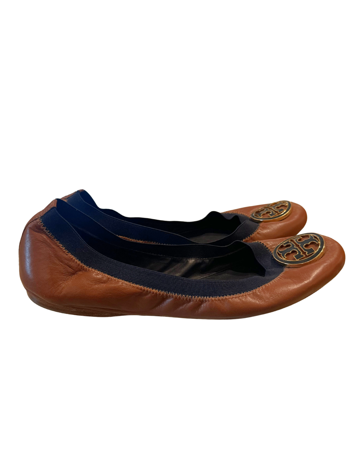 Caroline Ballet Flats Brown/Navy / Size 10