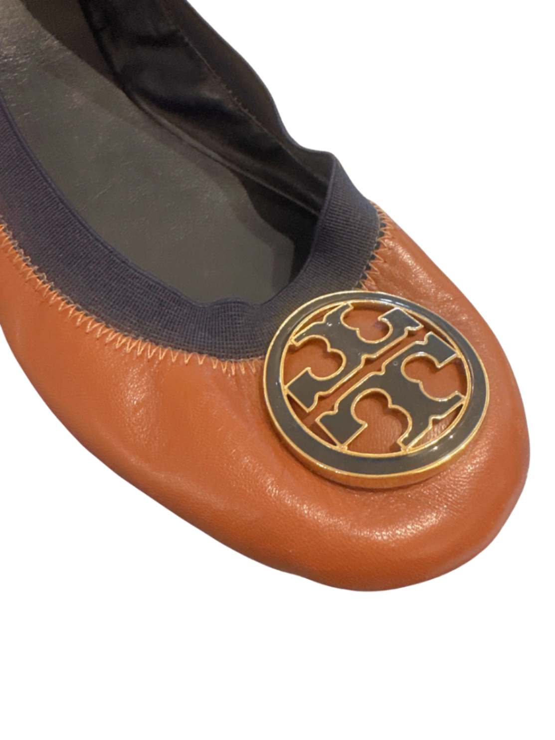 Caroline Ballet Flats Brown/Navy / Size 10