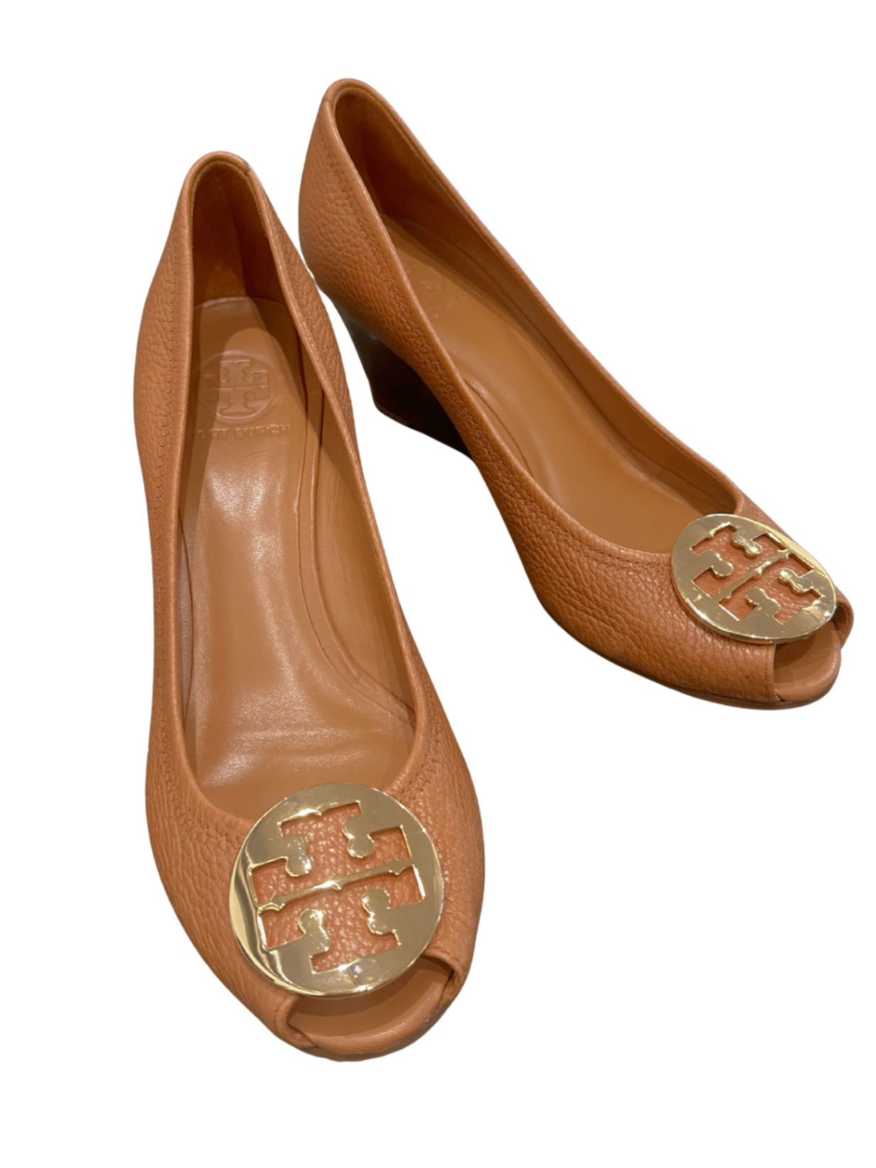 Sally Peep-Toe Wedges Tan / Size 10.5