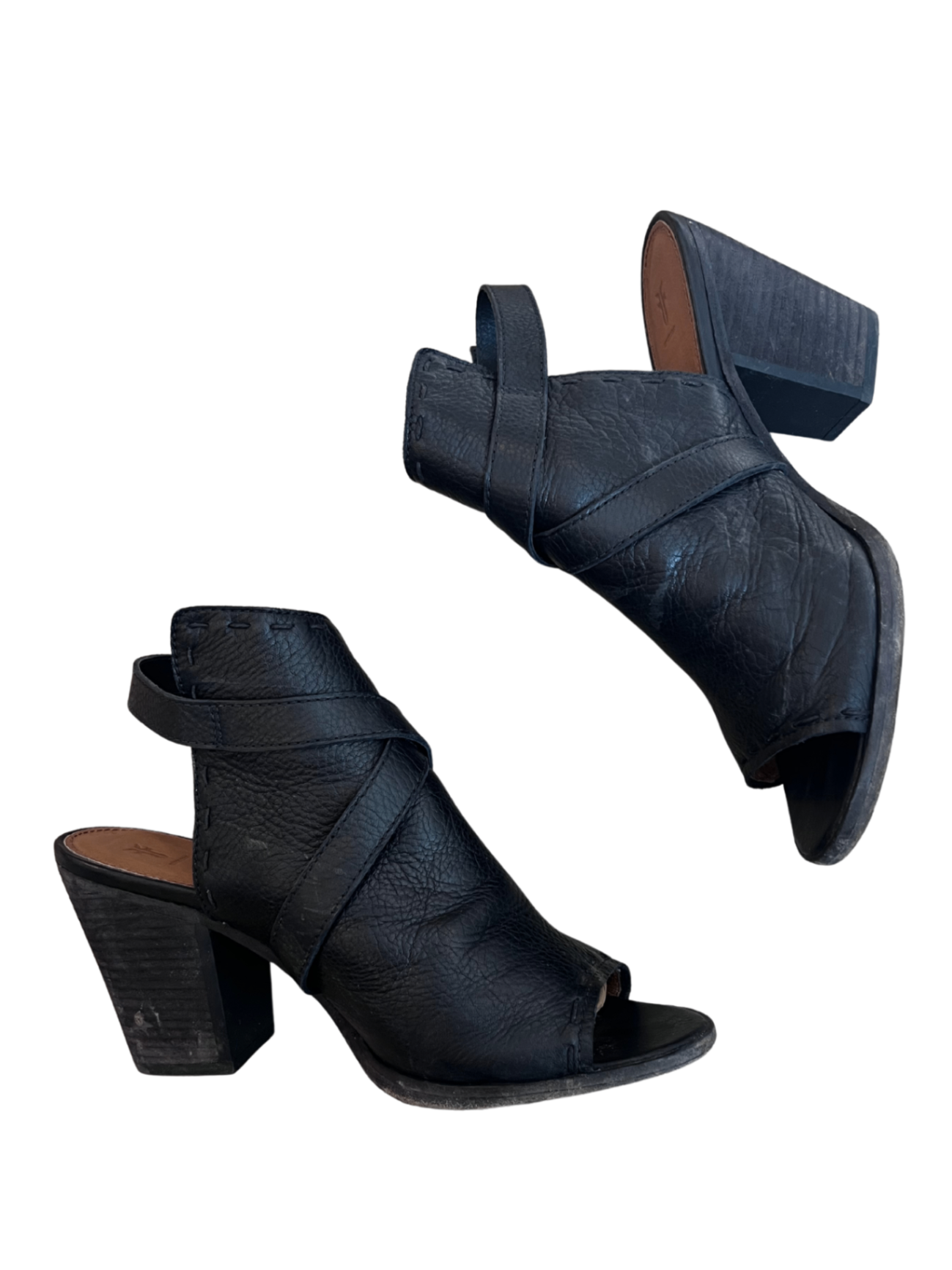 Dani Pickstitch Shield Booties Black / Size 10