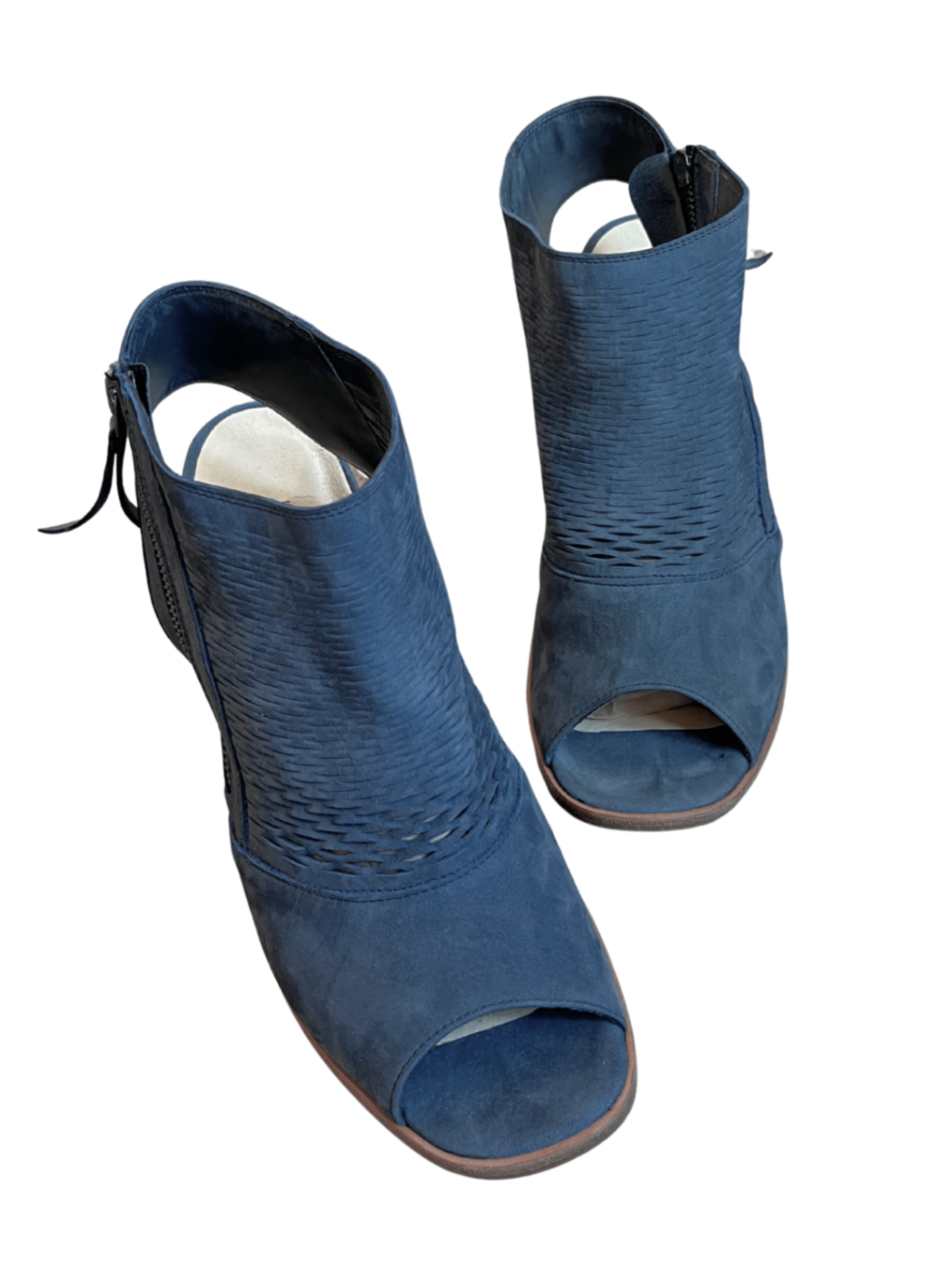Cayanne Peep Toe Bootie Suede Blue / Size 8