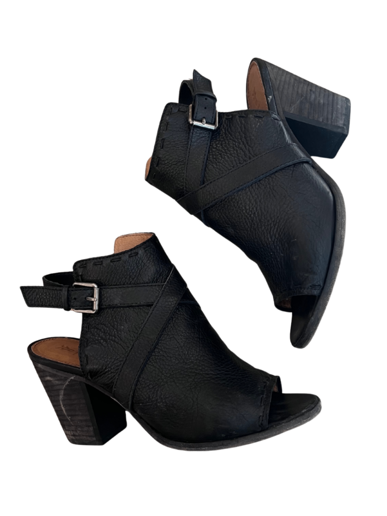 Dani Pickstitch Shield Booties Black / Size 10