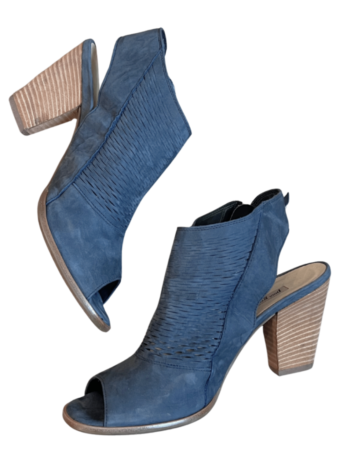 Cayanne Peep Toe Bootie Suede Blue / Size 8