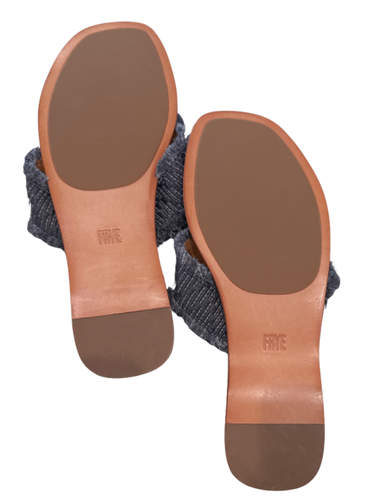 Frayed Crossband Slide Sandal / Size 10
