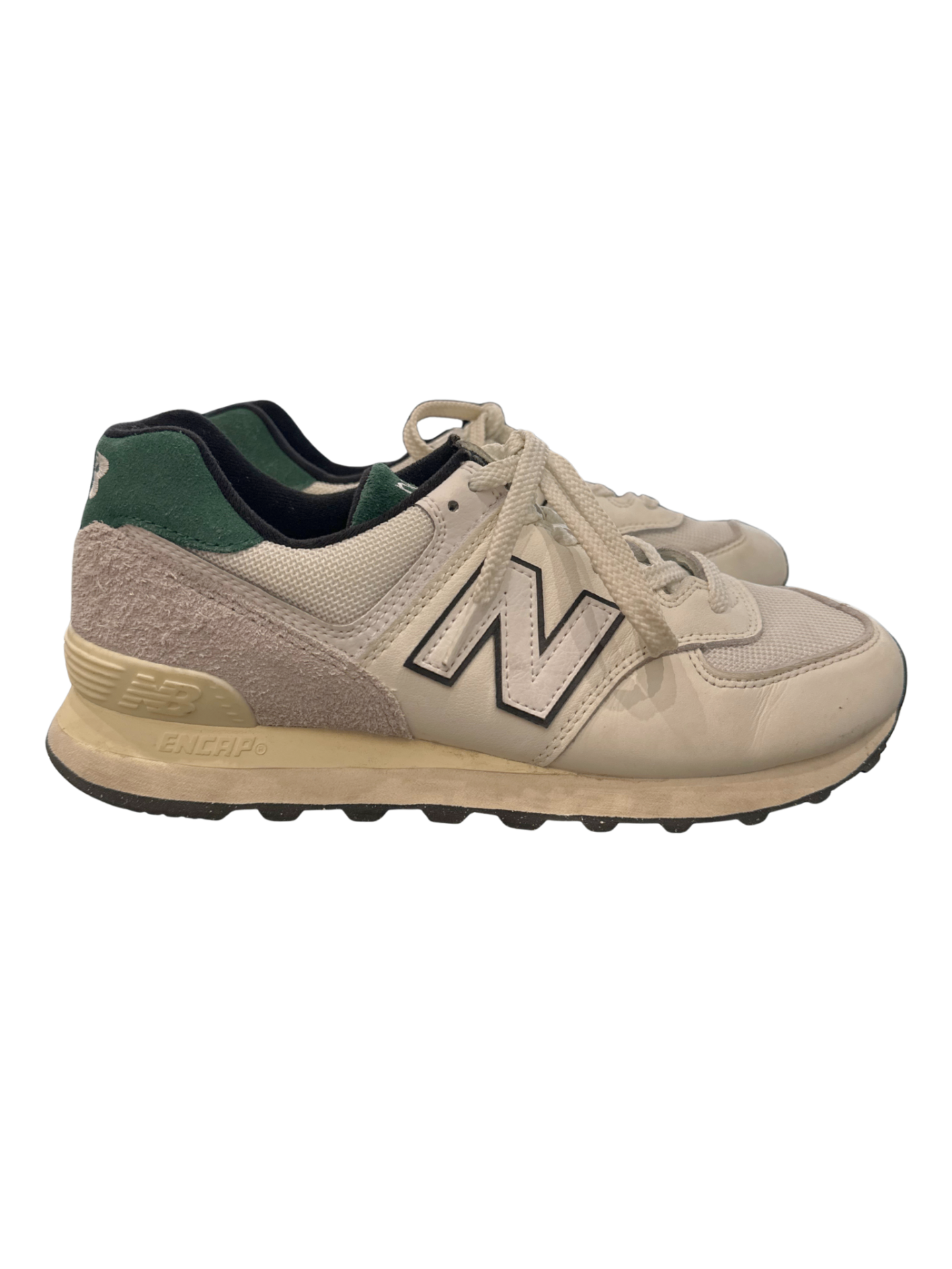 NB 574 Sneakers White/Green / Size 8W/6.5M