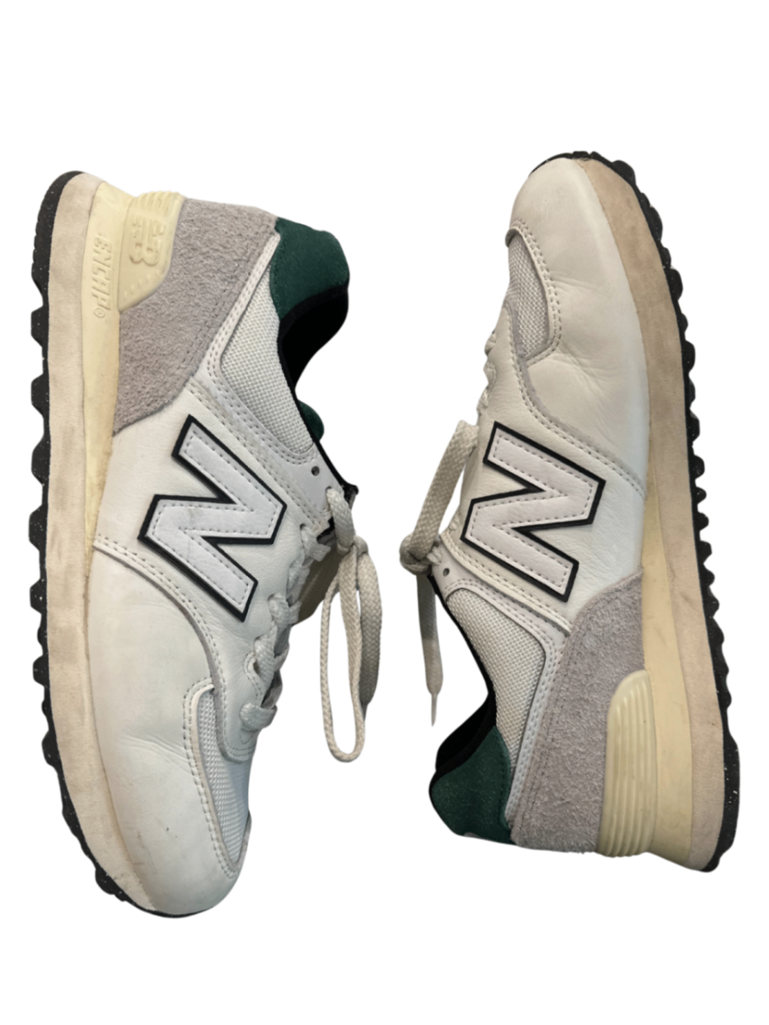 NB 574 Sneakers White/Green / Size 8W/6.5M
